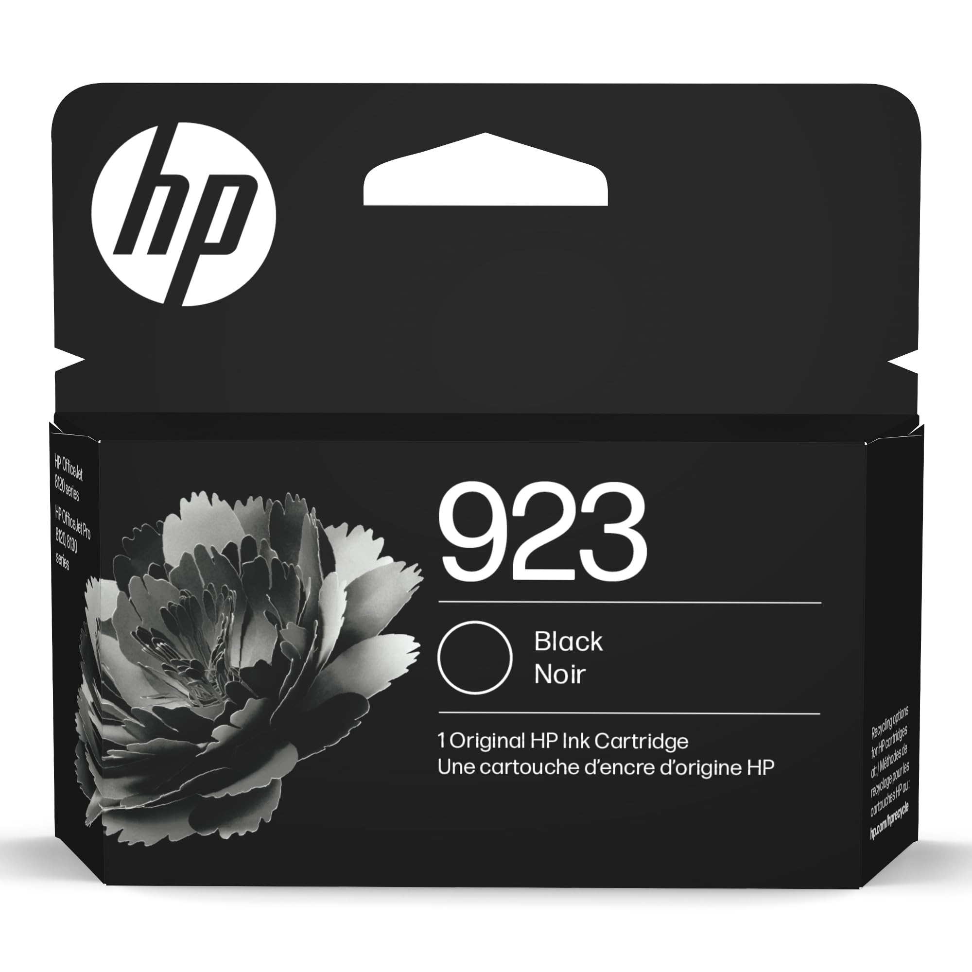 HP 923 Black Ink Cartridge Printers | Works with Printer Series: OfficeJet 8120, OfficeJet Pro 8130 | Eligible for Instant Ink | 4K0T3LN, Pack of 24