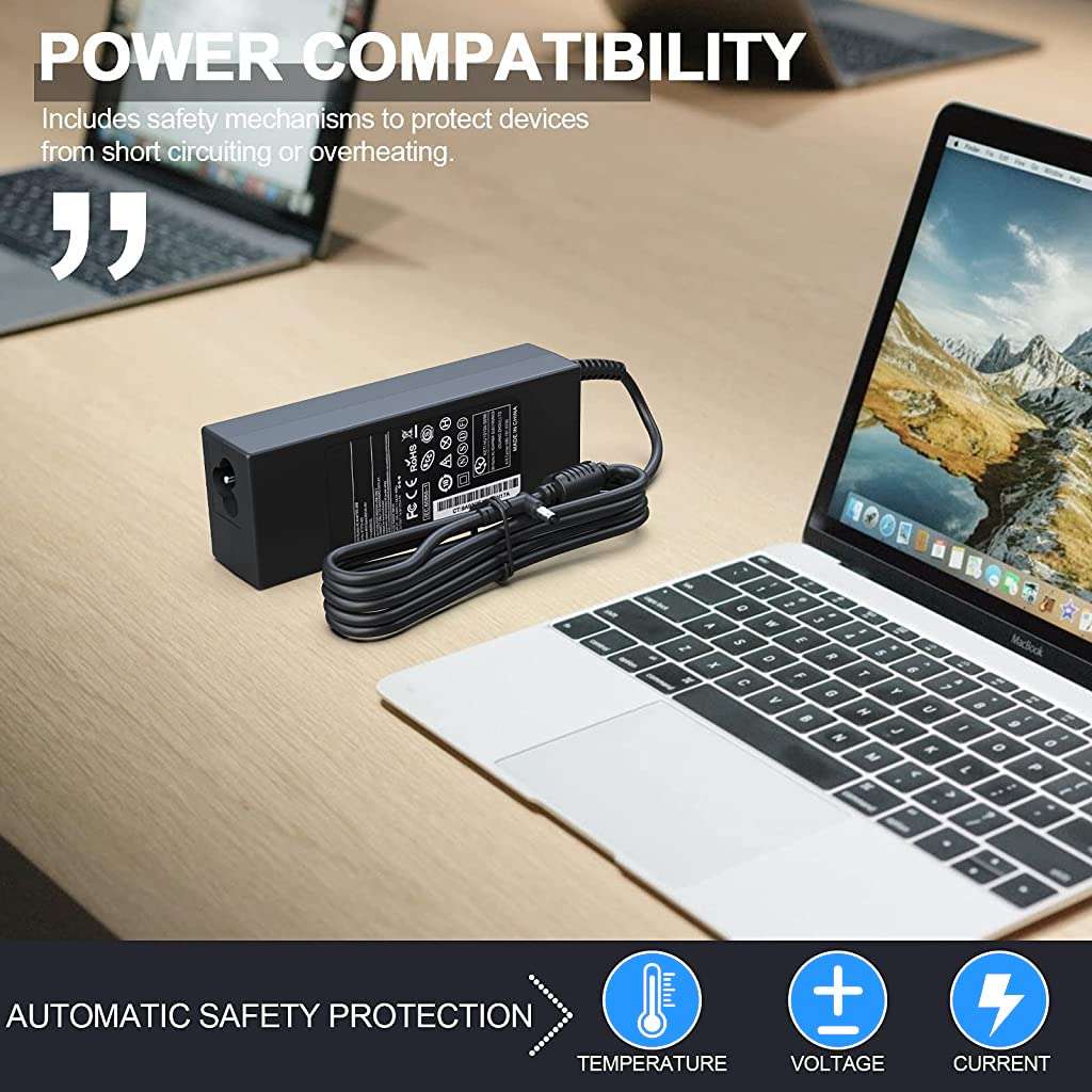 ZIBUYU® 90W Laptop Charging Cable for Sony Vaio 19.5V 4.7A Power Supply Laptop AC Adapter for Sony Laptop Series Safe Charging Sony Laptop Charging Cable Adapter Replacement 6