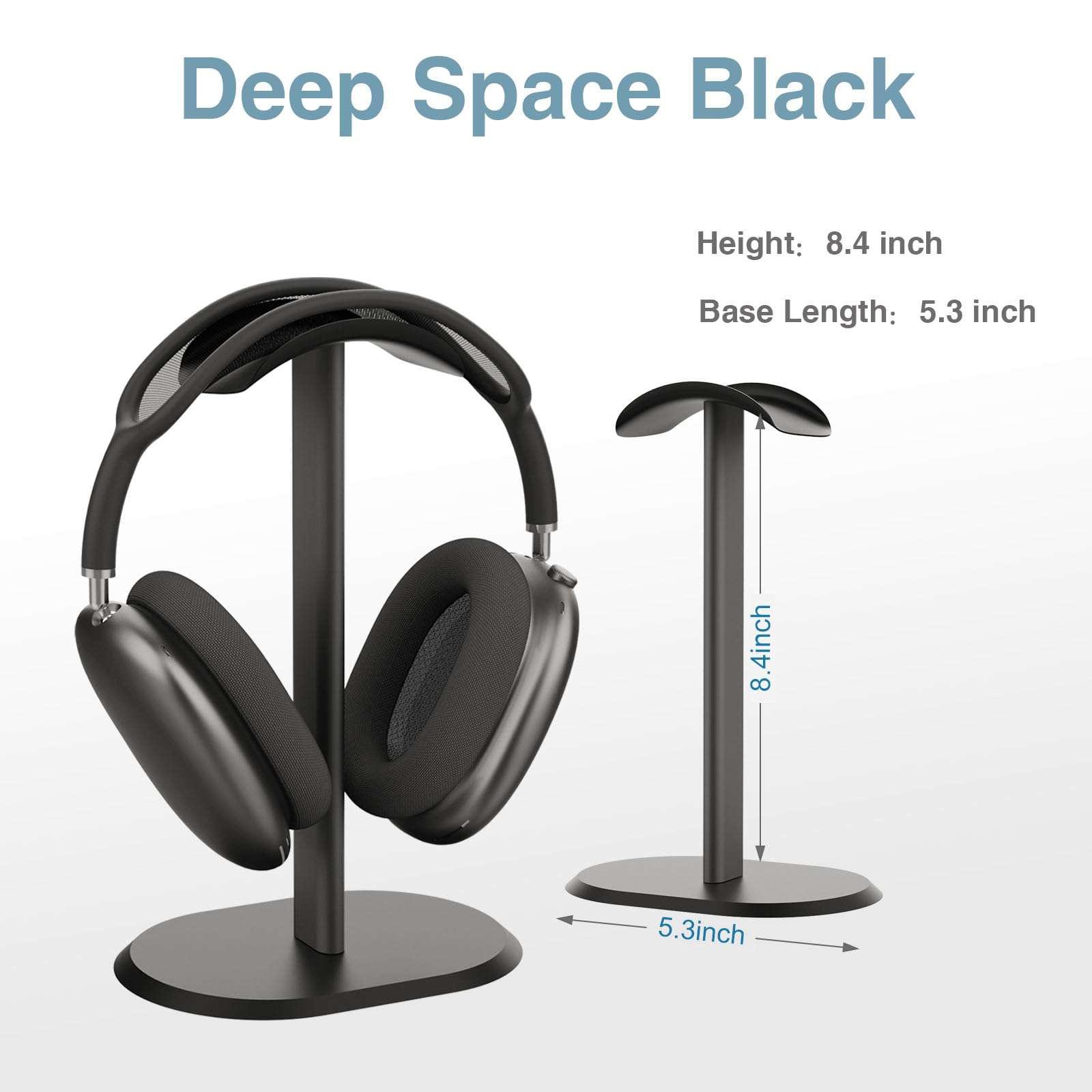 XANAD Headphone Headset Stand for Desk,Headphone Holder for JBL, Sony, Bose, Beats,AirPods Max, PC Gaming Headset Display & Bluetooth Headphone (Black) 5
