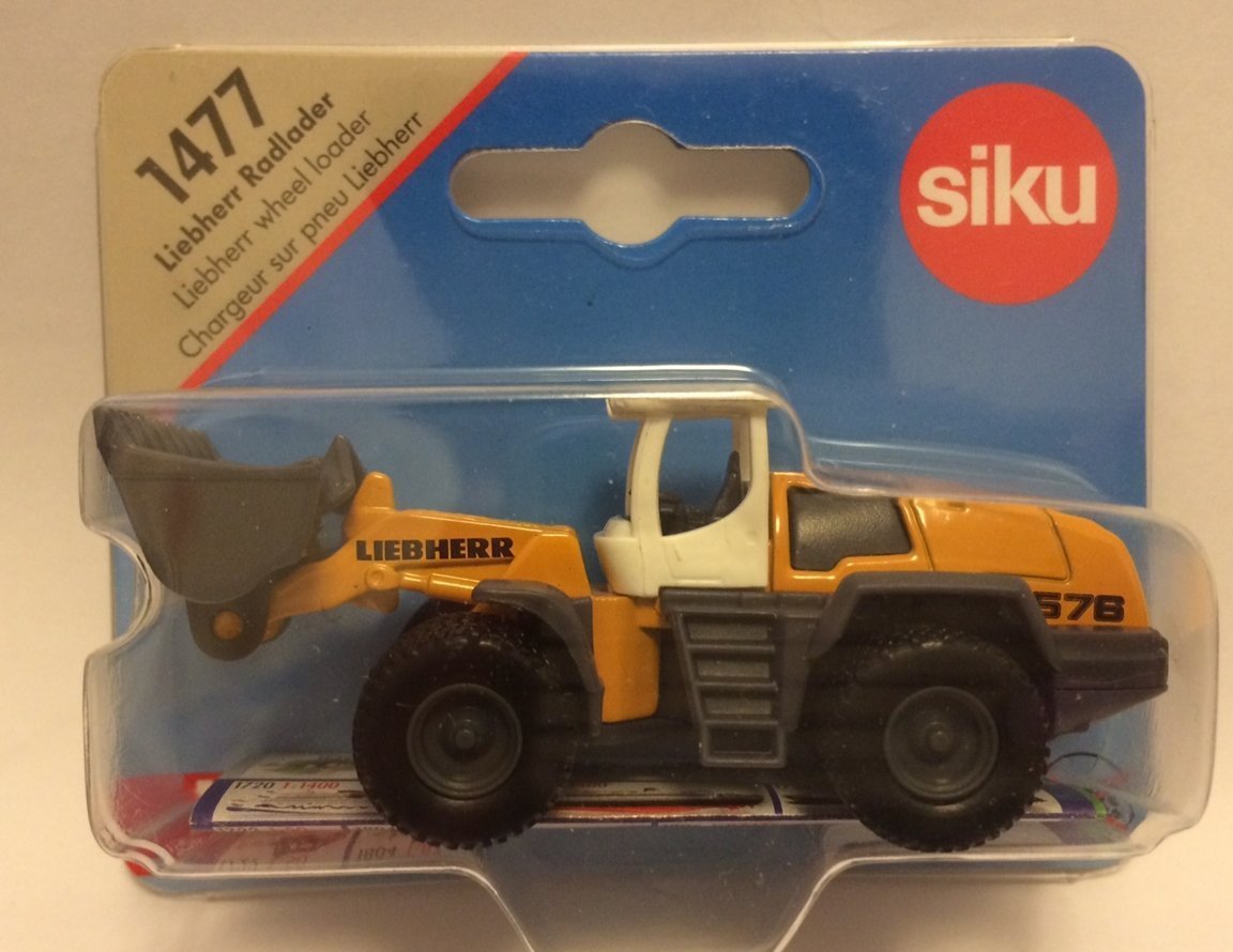 Siku 1477, Liebherr Wheel Loader, Metal/Plastic, Yellow/Grey, Movable Loading arm 3