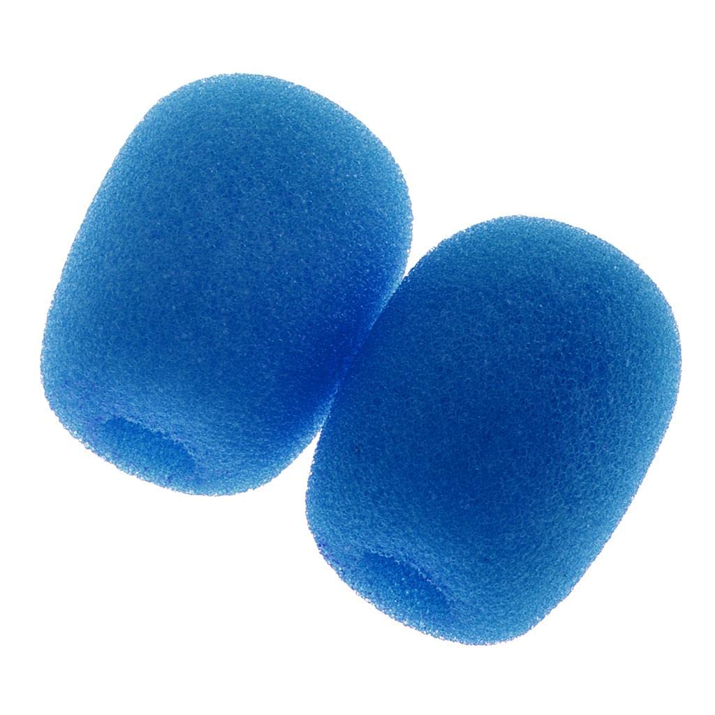 Optimuss 10 Pieces Small Lapel Tie Microphone Sponges Protection Cover 1.1 x 0.86 x 0.31inch Blue 5