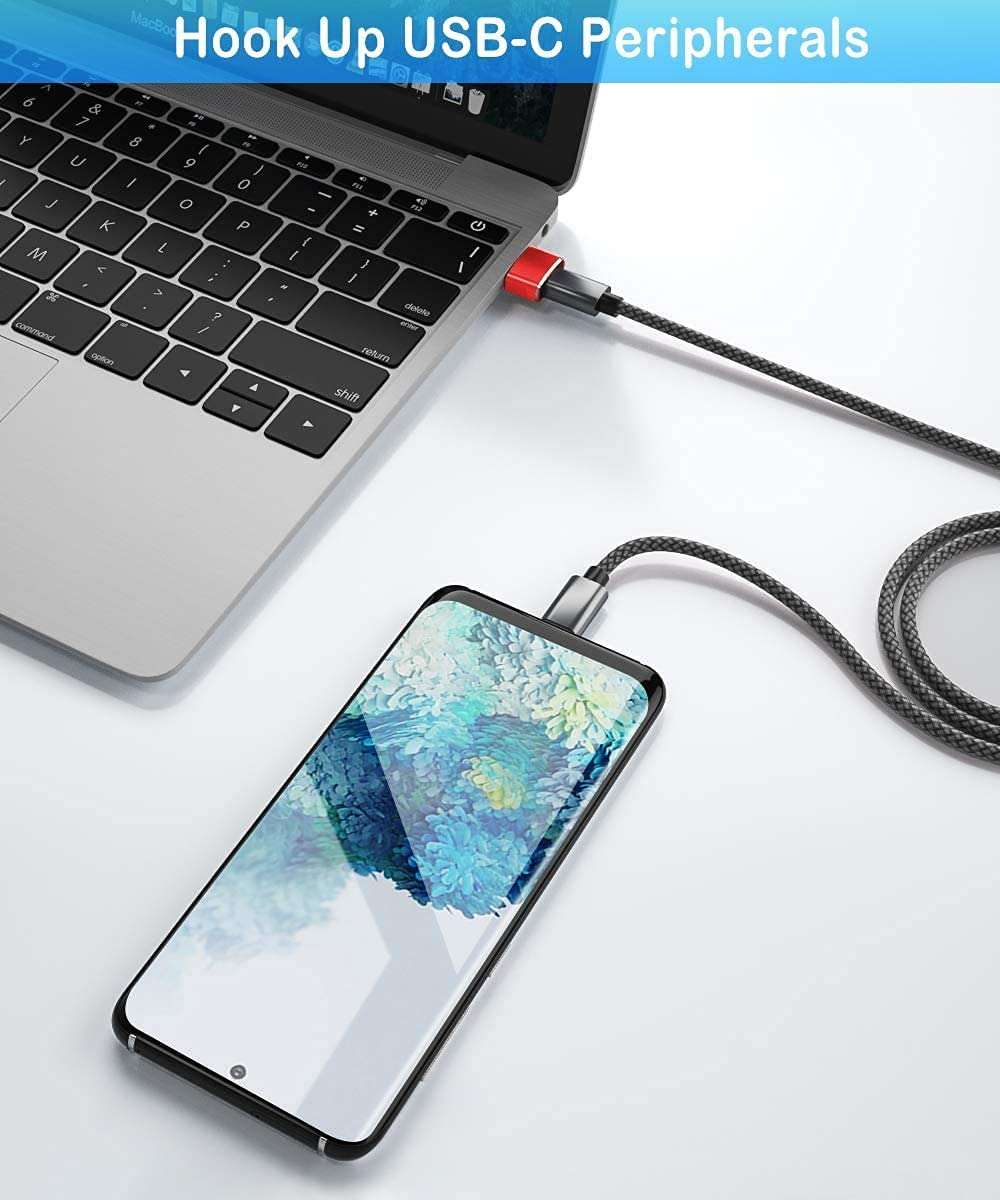 Etzin USB 3.1 Type C USB C Female to USB Male Adapter USB-C Female to USB Male, USB Type C Female to USB OTG Adapter Data Transfer Adapt etc. (Pack-of-2, Red) 5