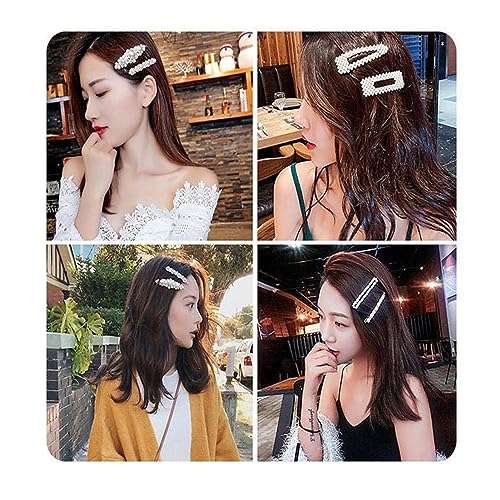 Softwrap 16 Pcs Hair Clips Korean Style Pearl Large Hair Clips Pins Barrette Styling Accessories Clips Hair Accessories For Girls Women 5
