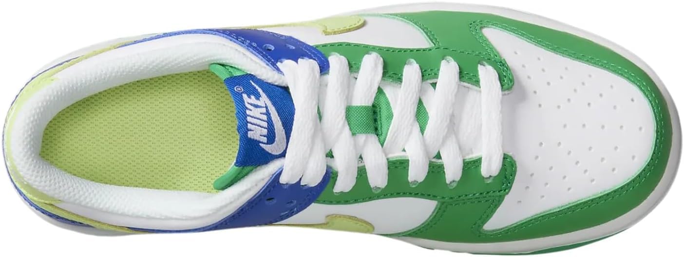 Nike Boy's Dunk Low (Big Kid) Blue Joy/Bright Mandarin/White/Black 4 Big Kid M 4