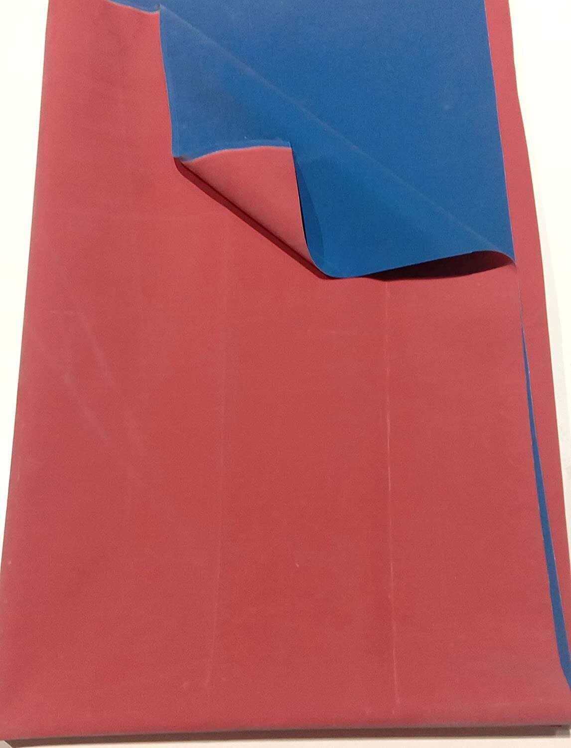 Humsafar Rubber Sheet/Macintosh Sheet/Mattress Protector for Hospital Bed or Baby Bed Colour: Red and Blue (3 Feet X 9 Feet) 5