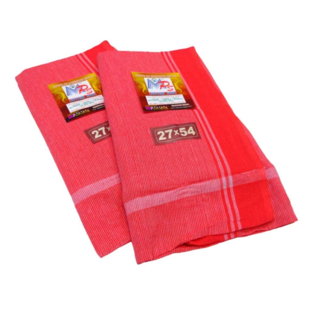 MPS COTTON COOL Kashi Red Towel 100% Cotton Pack of 2 Piece (Kashi Red Size:Length,46 Inch X 118 cm/Width,23 Inch X 59 cm Pack of 2 Piece) 5