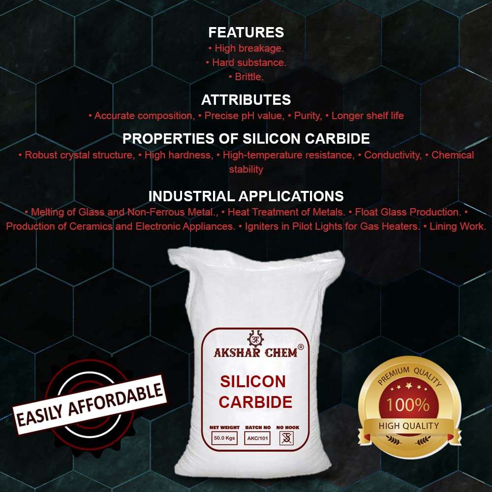 Industrial Silicon Carbide - High-Performance Abrasive and Refractory Compound (100 Grams) 2