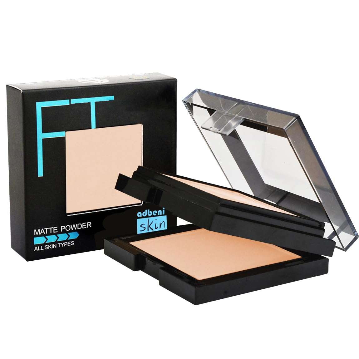 Adbeni Fit Matte Skin Compact Powder 20gm | A Dynamic Fusion of Effortless Coverage | Luminous Radiance & Flawless Skin Perfection | All Skin Types (Shade-01) 1