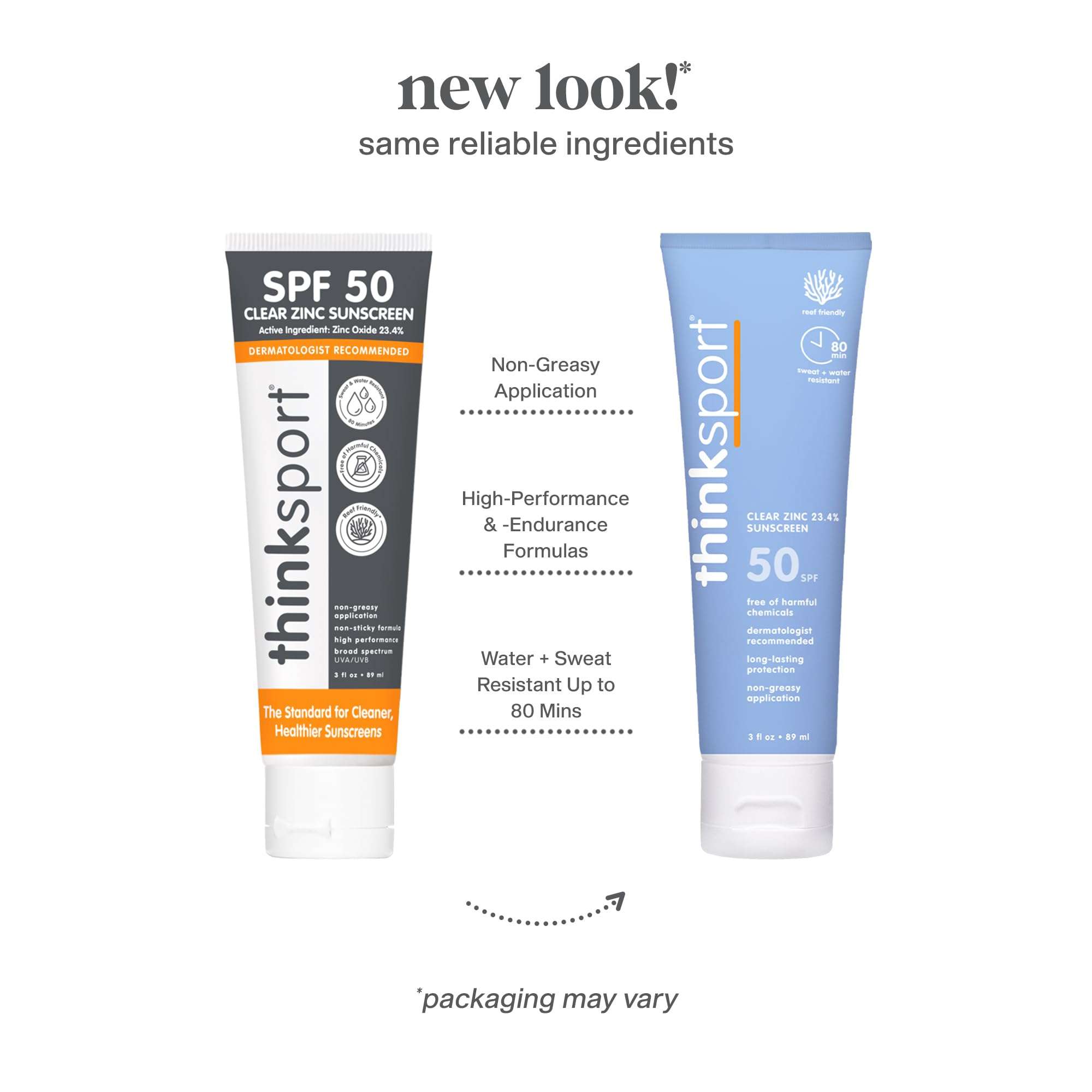 Thinksport Mineral Sunscreen, SPF 50 Clear Zinc Oxide Sunscreen, 3 Fl Oz, Natural, Water Resistant Reef Safe Sunscreen, Broad Spectrum UVA/UVB Sun Screen for Sun Protection, Travel Size 4