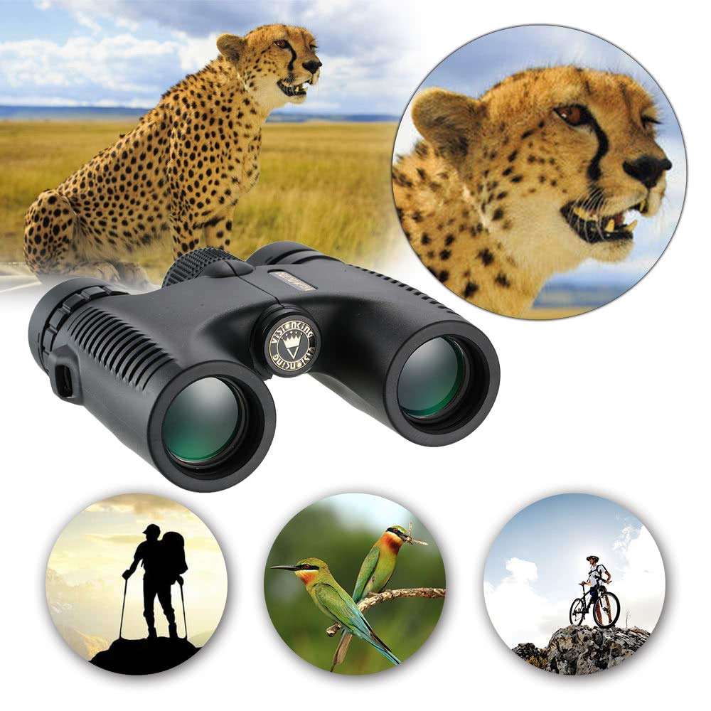 MengK Visionking HD 10X26 Waterproof Compact Binocular BaK4 Roof Prism Wide Angle Powerful Zoom Binoculars Outdoor Portable Lightweight Birdwatching Hunting Telescope 3