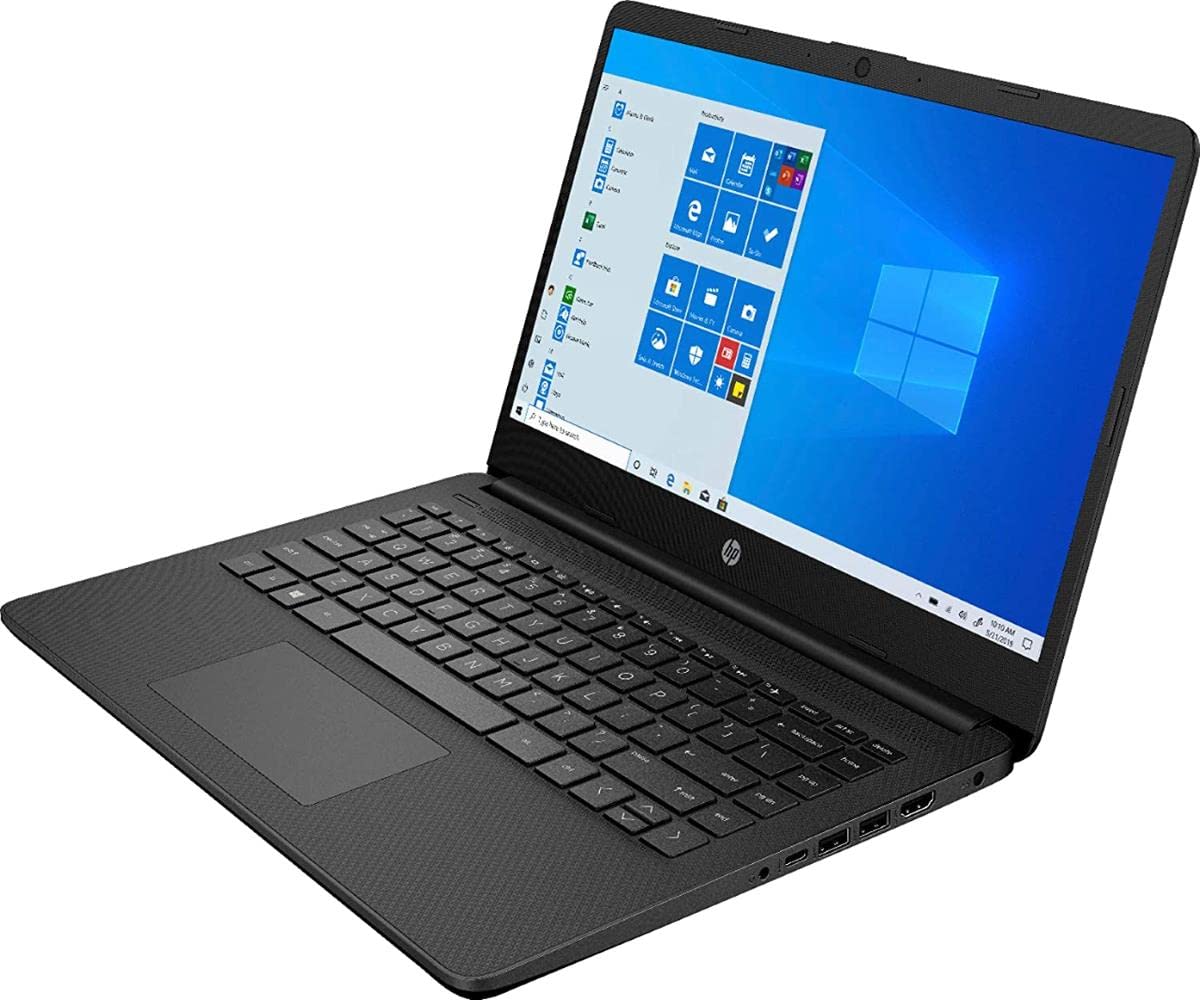 HP 14 Ultra Thin & Light Jet Black Laptop 14.0" HD IPS Display (AMD 3020e, 16GB RAM, 2TB SSD, AMD Radeon, AC WiFi, Bluetooth 5.1, HD Webcam, SD Card, Win11H) w/DKZ USB Port Expander 4