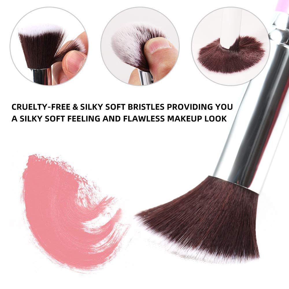 Angelie 51 Shade Eyeshadow Palette With Pink 10Pcs Makeup Brush 6