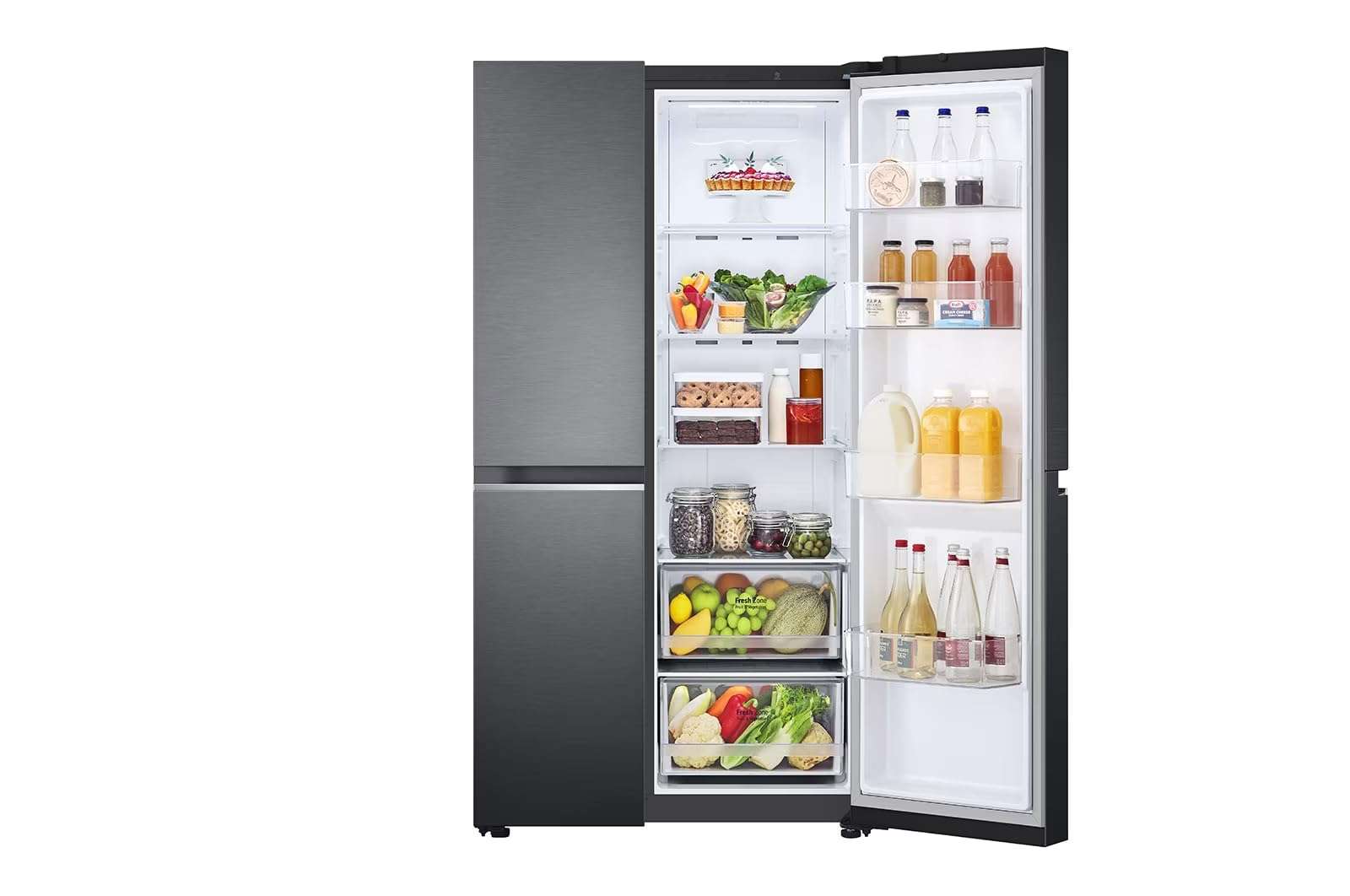 LG 650 L Frost Free Inverter Wi-Fi Side-By-Side Convertible Refrigerator Appliance (2023 Model, GL-B257EMC3, Matte Black, Door Cooling+,Smart Diagnosis™ with Hygiene Fresh) 5