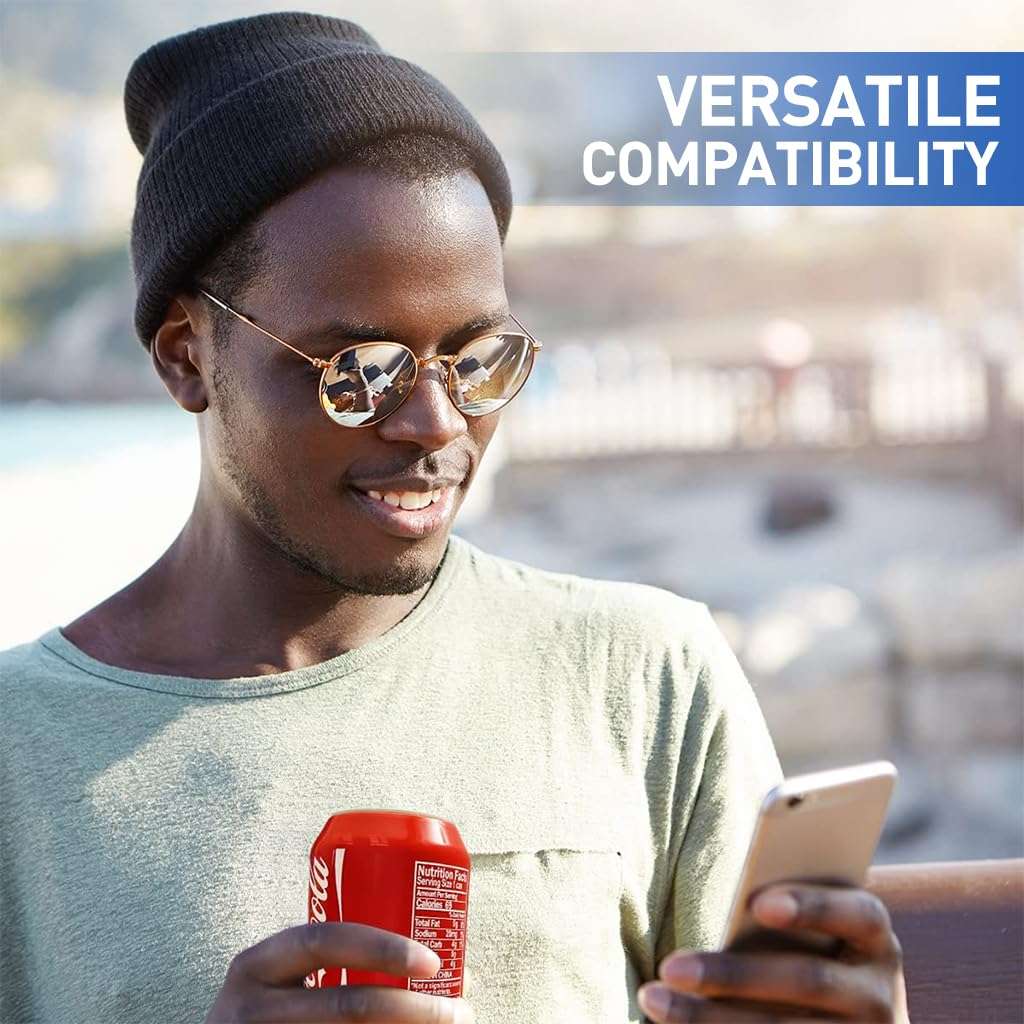 HASTHIP® 3Pcs Beverage Can Sleeves Anti-Slip Zip-top Can Wraps Creative Beer Can Cover Elastic Silicone Sleeves Fit for 500ml 6