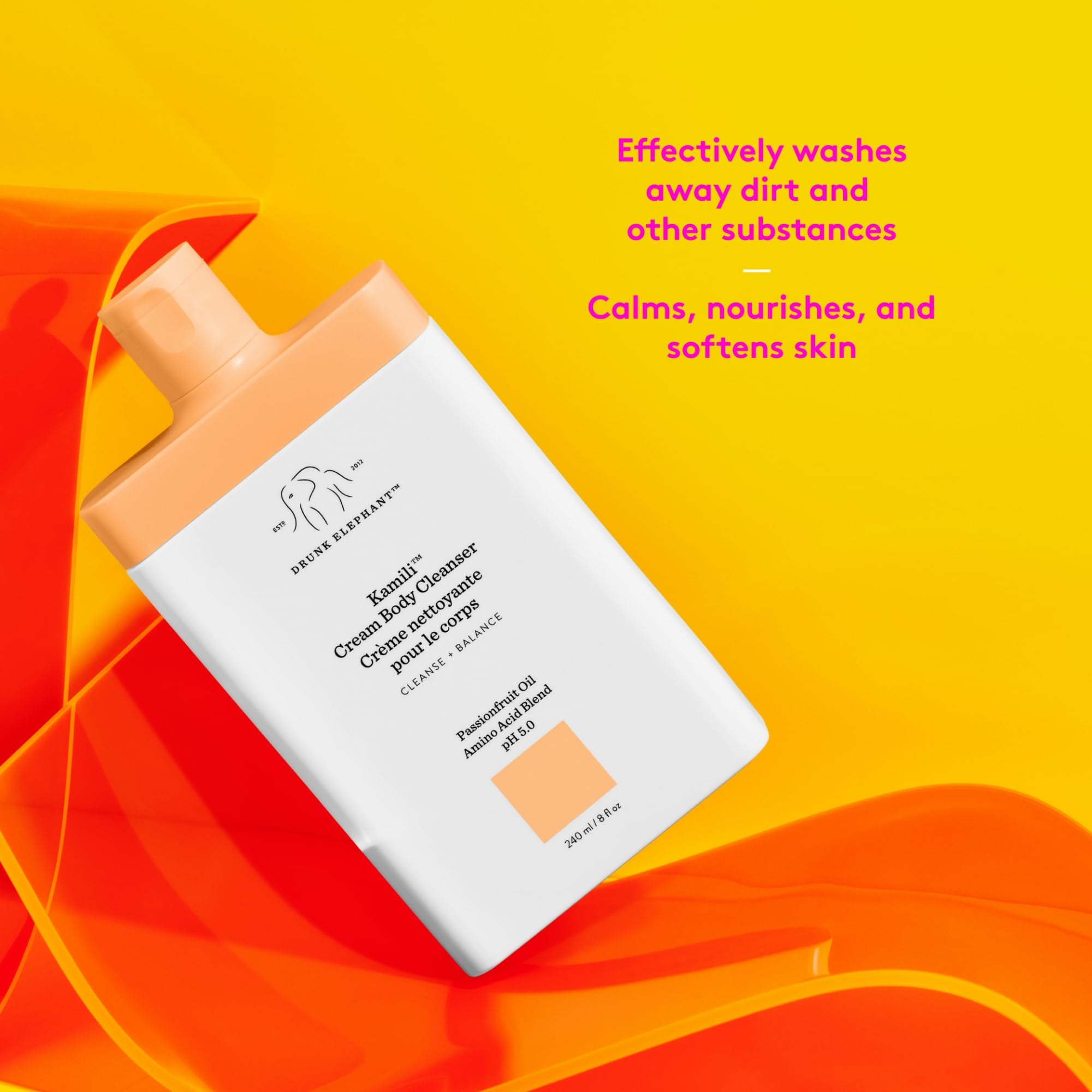 Drunk Elephant Kamili Cream Body Cleanser - 240 ml/8 fl oz - Sulfate-Free Body Wash - Clean Clinical Skincare - Cruelty-Free - Free of Essential Oils, Silicones, and SLS 4