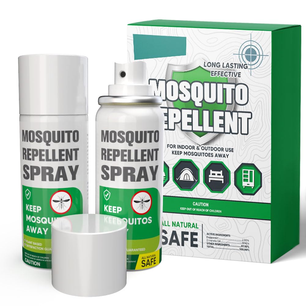 Fasderceg Mosquito Repellent Outdoor Patio,Mosquito Repeller, Powerful Natural Mosquito Repellent for Kids/Adults, Mosquito Control for Camping/Patio/Yard/Travel, Indoors Mosquito Repeller 2P 1