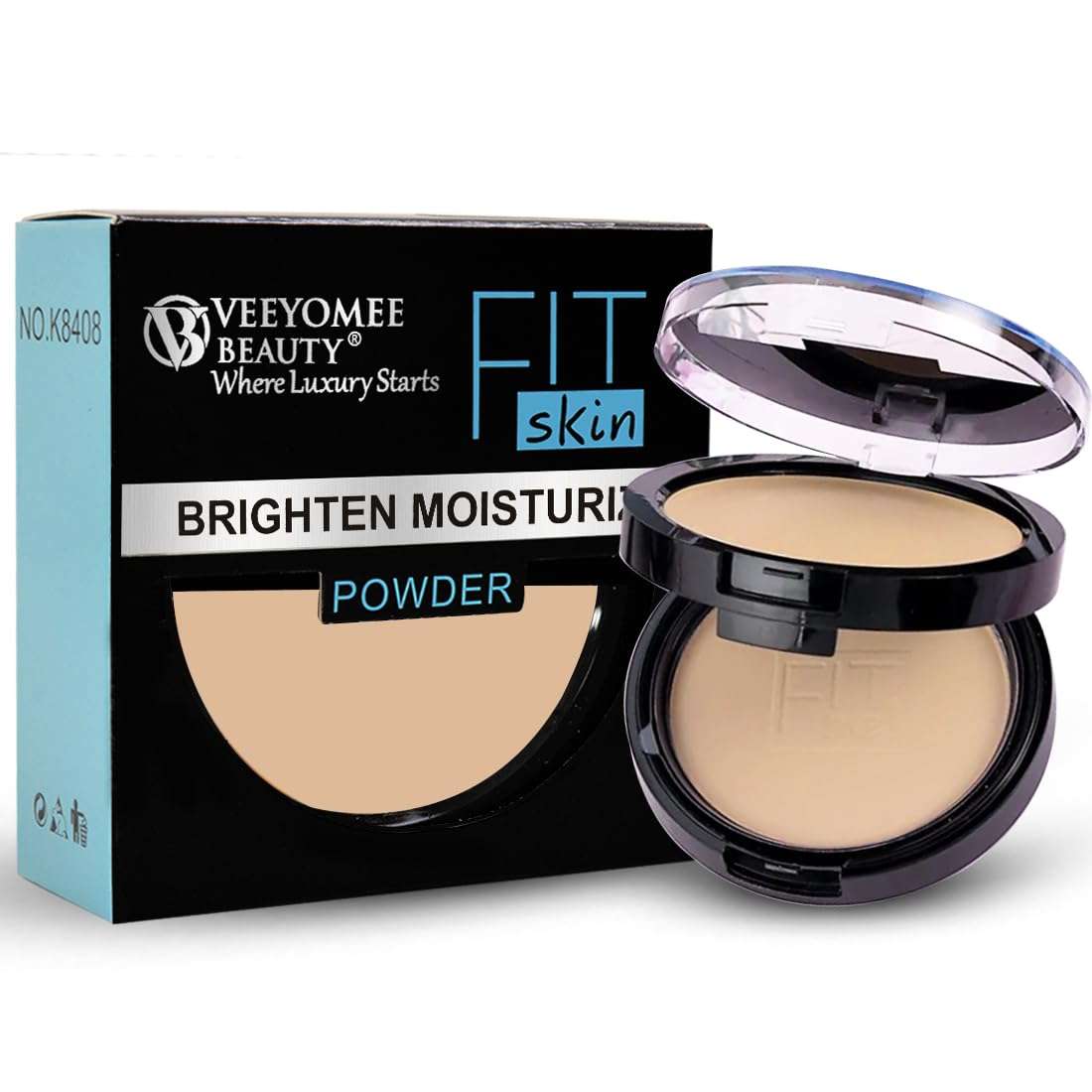 Adbeni Brighten Moisturize Compact Powder with Light-Diffusing Particles for a Flawless, Long-Lasting, Oil-Control, Translucent Setting Powder for All Skin Tones, Shade-02, 20gm 1