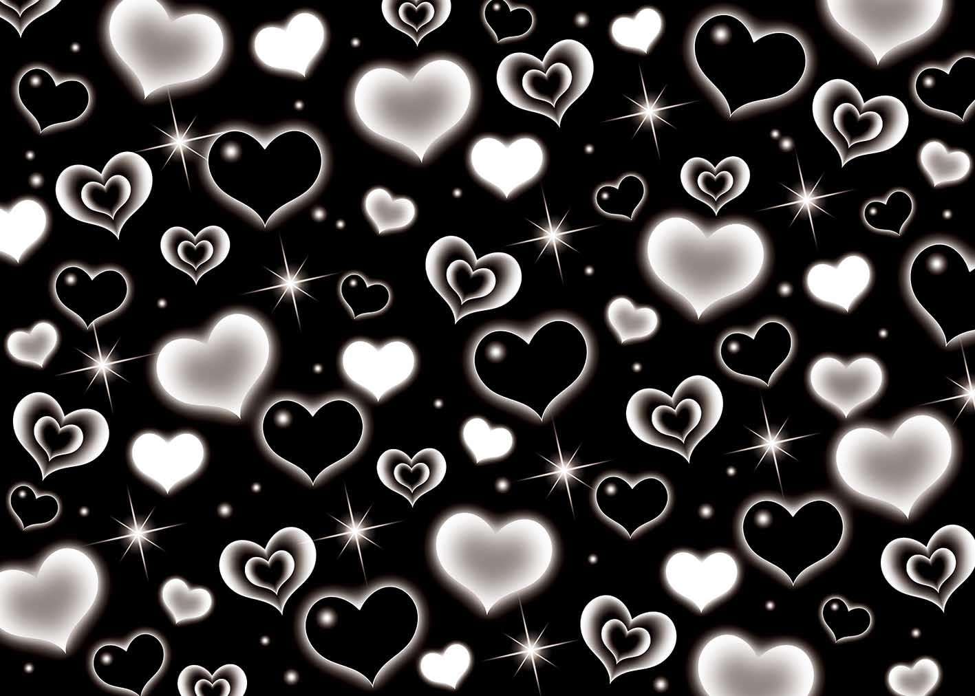 Black Heart 2000s Backdrop Banner Sweet Y2K Photography Background Early 2000s Party Decorations Photo Banner Props Supplies (Black, 10x8FT(3.0m x 2.4m)) 1