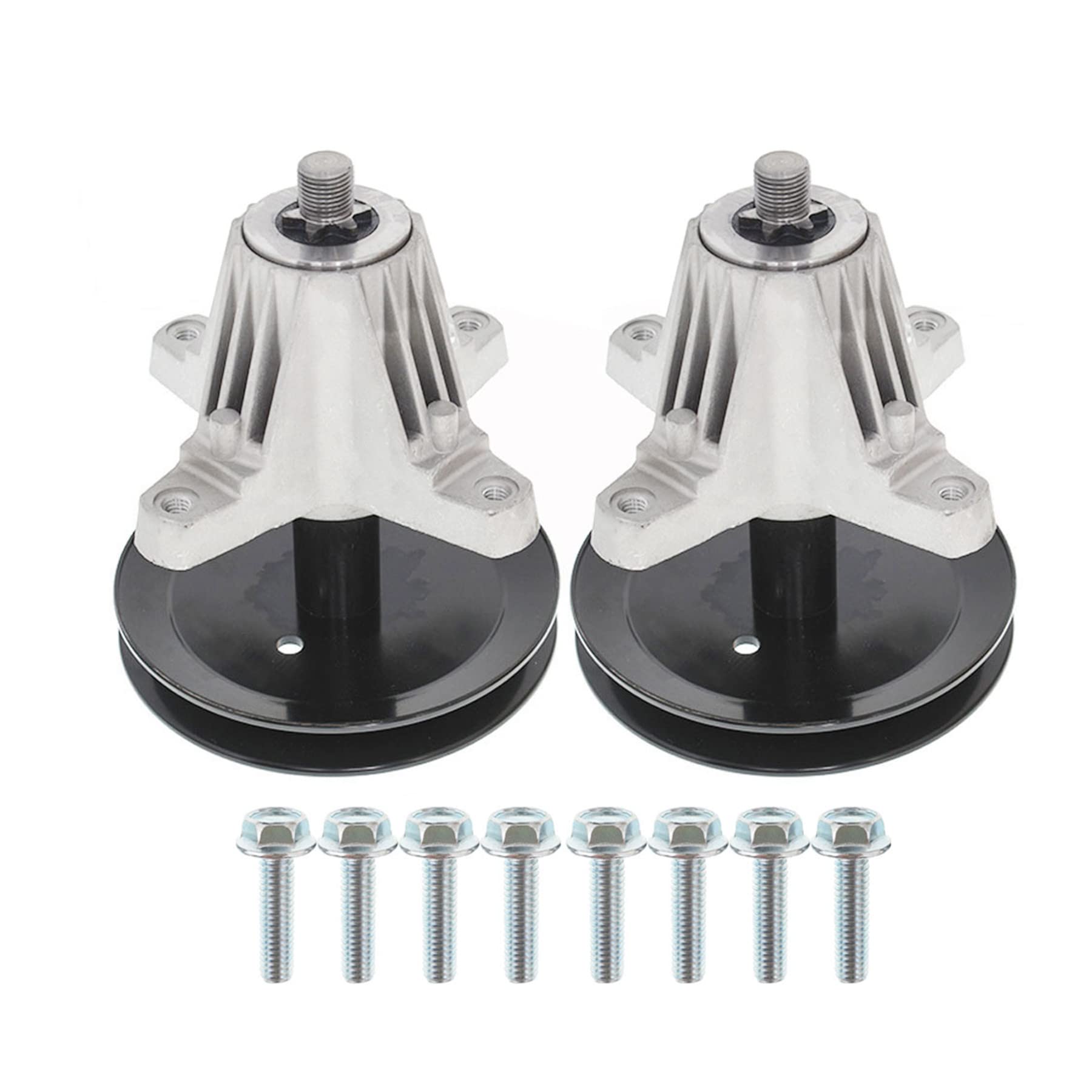 918-06991 2-Pack Spindle Assemblies W/Pulley Bolts Replacement for MTD 618-06991 T1000 T1200 T1400 T1800 LT4200 1