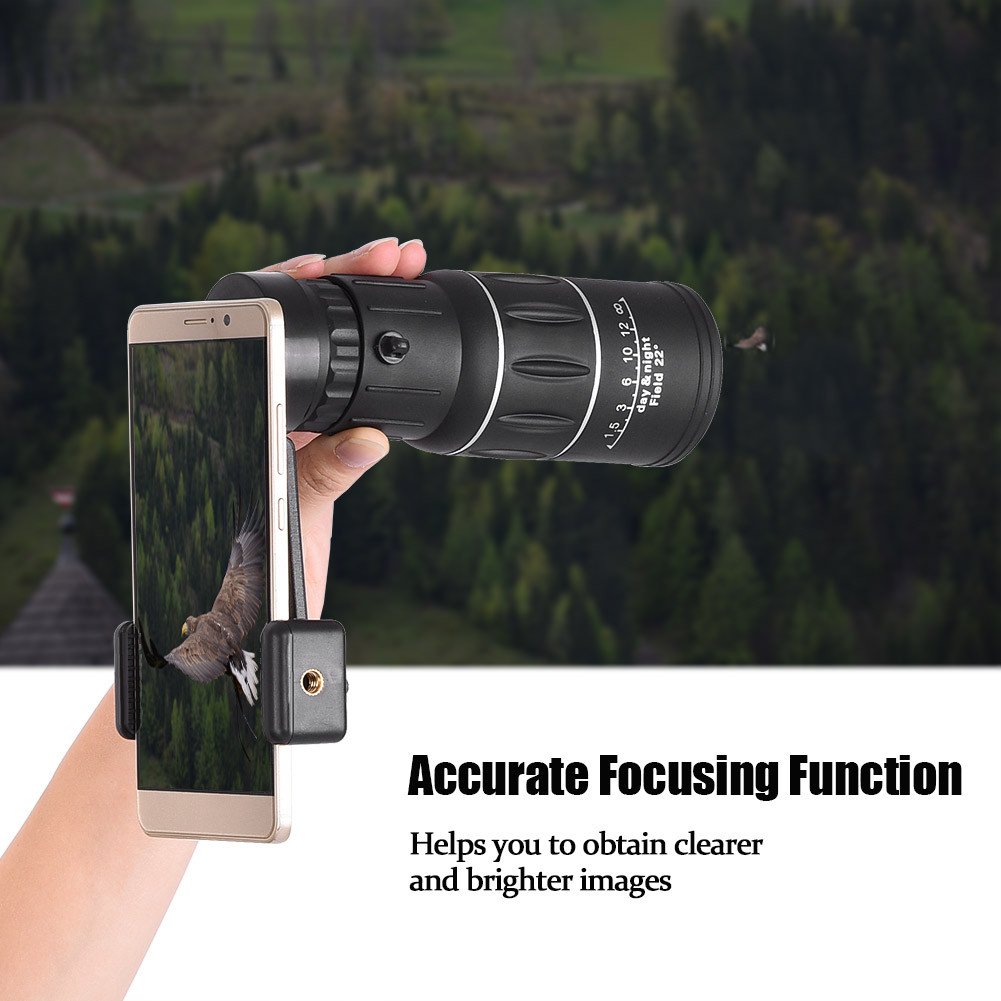 Richer-R Monocular Telescope 16X52 Waterproof Fog Proof Monocular Scope, HD Wide View, with Phone Holder, Easy to Install for Sports, Concerts, Traveling, Hiking, Camping, and More Outdoor Activities 5
