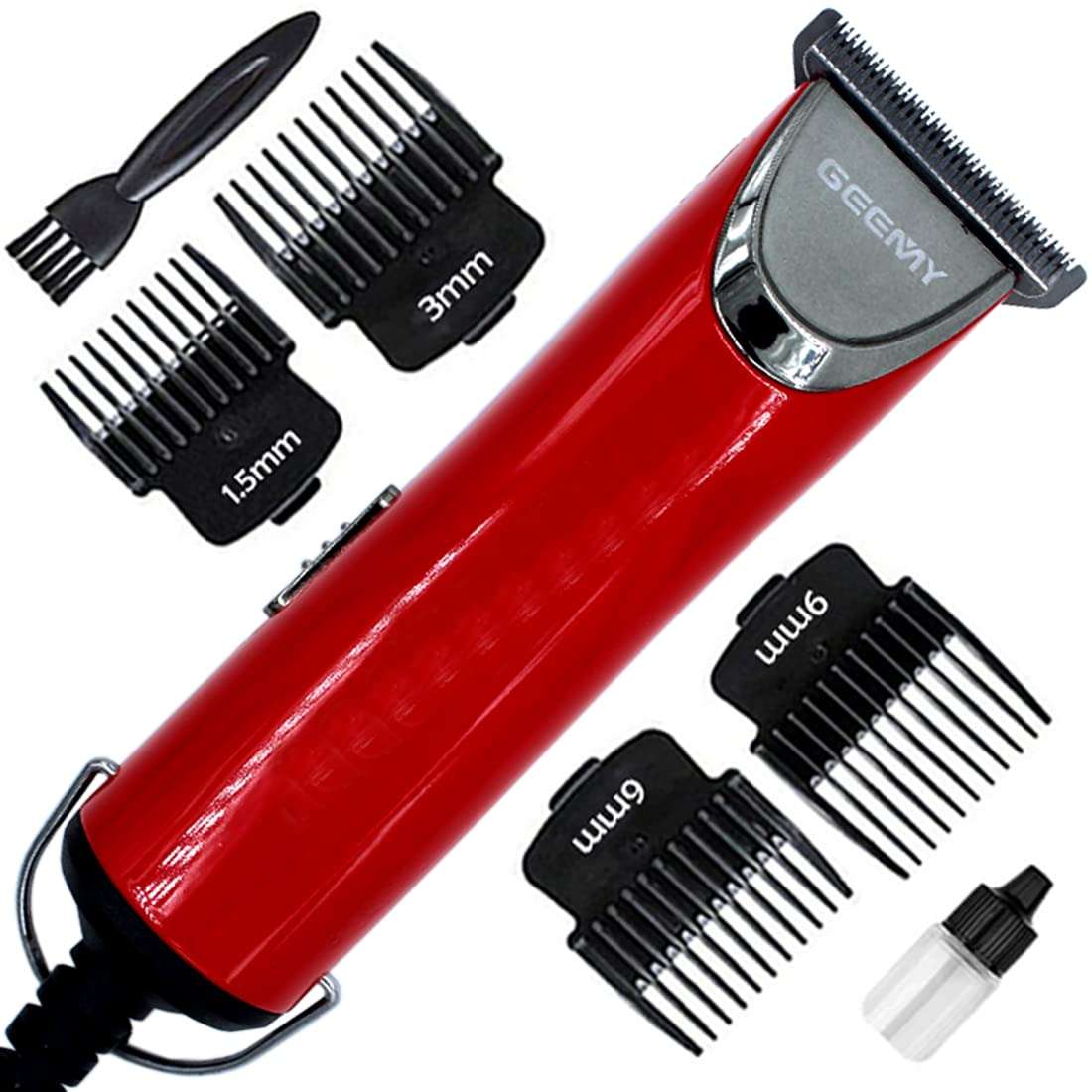 Corded Electric Waterproof Professional Barbar approved Hair Clipper Beard Mustache Trimmer Powerful 9W Shaver Cutter Cleaner Electric Razor for Men Multicolor (3 Year Warranty) 850 1