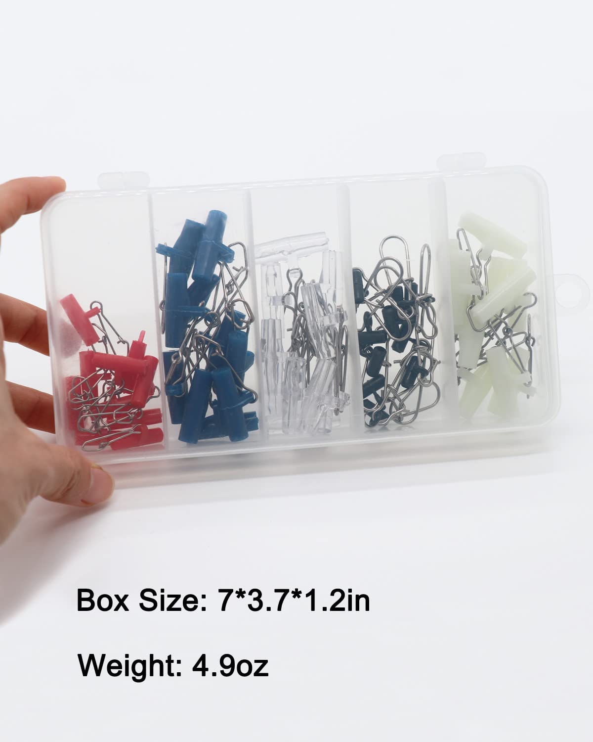 SUPERTHEO Fishing Line Sinker Slides with Duo Lock Snap Clips Fishing Line Connector Swivels Tackle 3