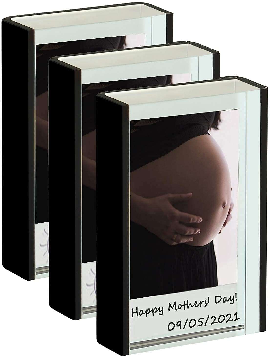 WINKINE Instax Photo Frame Black 3 Packs + Polaroid Picture Frame Megnet 12Packs 3