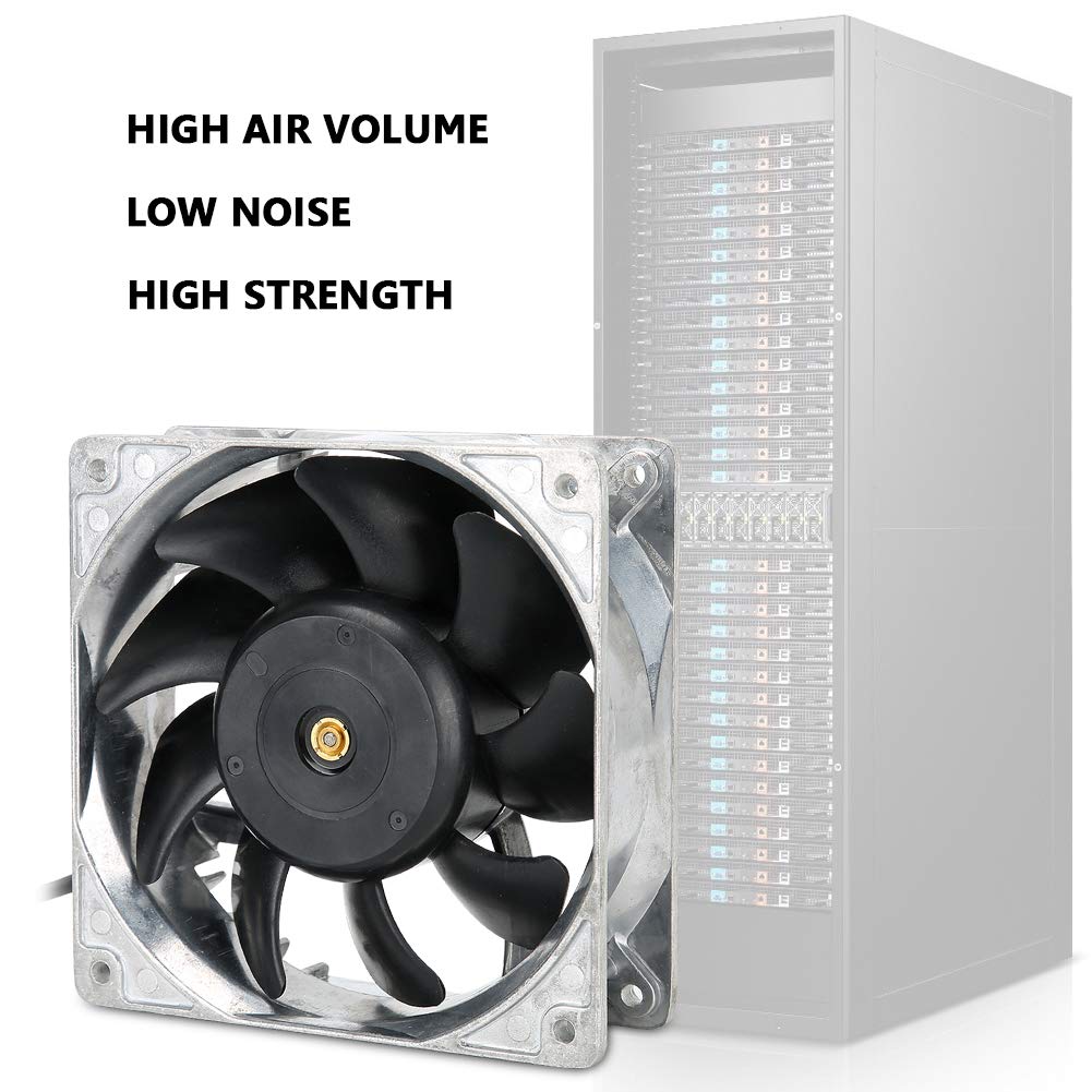 120mm PC Case Cooling Fan, 12V 4A PWM 4-Pin Silent Computer CPU Cooler, 5800RPM Speed, 280.38CFM High Air Volume, Aluminum Alloy Fan Frame, Durable 4