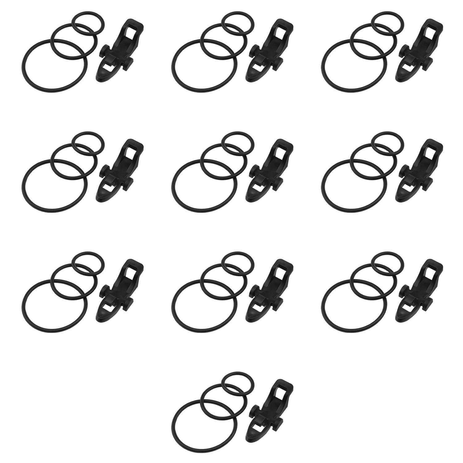 Dsjnf Fishing Hook Keeper Plastic Jig Hook Lure Accessories Rod Hook Keeper Hook Holder for Fishing Rod for Fishing Rod Tool Bait Casting Black 10set 6