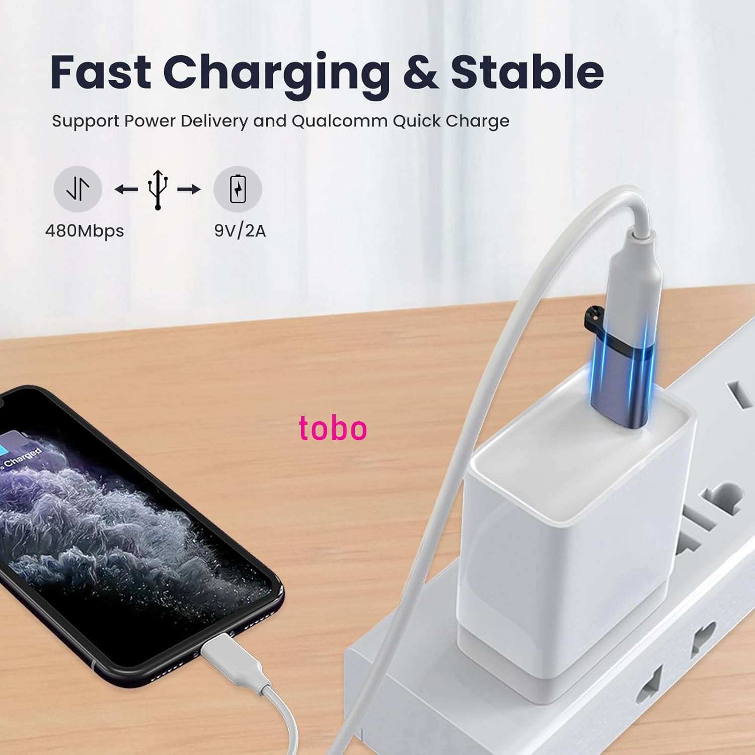 Tobo USB-C to Micro USB Adapter, USB Type C Female to Micro USB Male Converter USB C to Micro B 2.0 Charge & Data Sync Compatible with Samsung Galaxy S7 S6 J7 Note 5 Kindle Ps4 and More-TD-1300CC 4