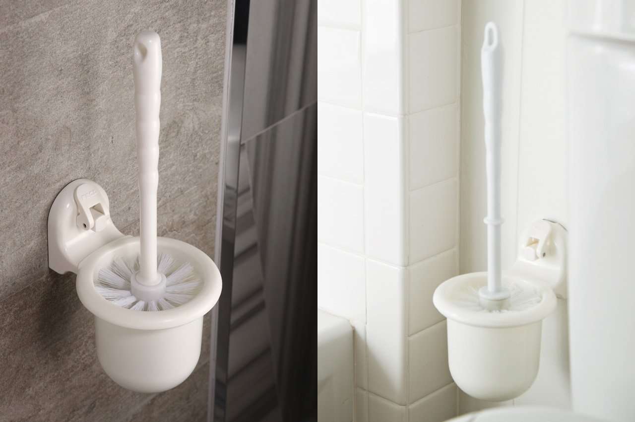FECA FE-B2013 Floor Suction Mountable Toilet Brush & Holder Set 4