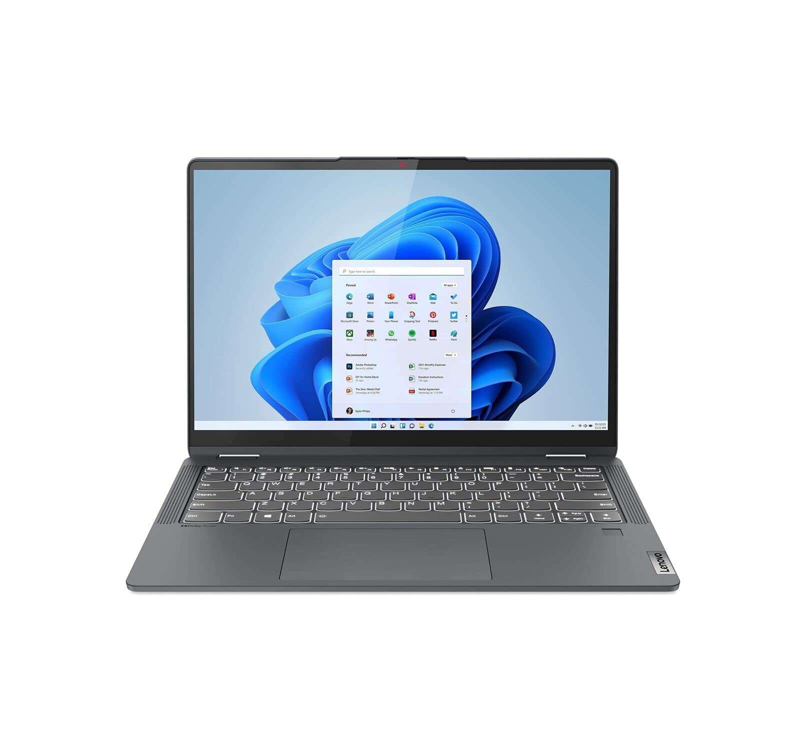 Lenovo Newest IdeaPad Flex 5 2-in-1 Touchscreen Laptop, 14.0" FHD Touch Display, 6-Core AMD Ryzen 5 5500U(Beats i7-11375H), Backlit KB, Fingerprint, W/Stylus Pen, Win11 Home, Grey (16GB|1TB SSD) 3