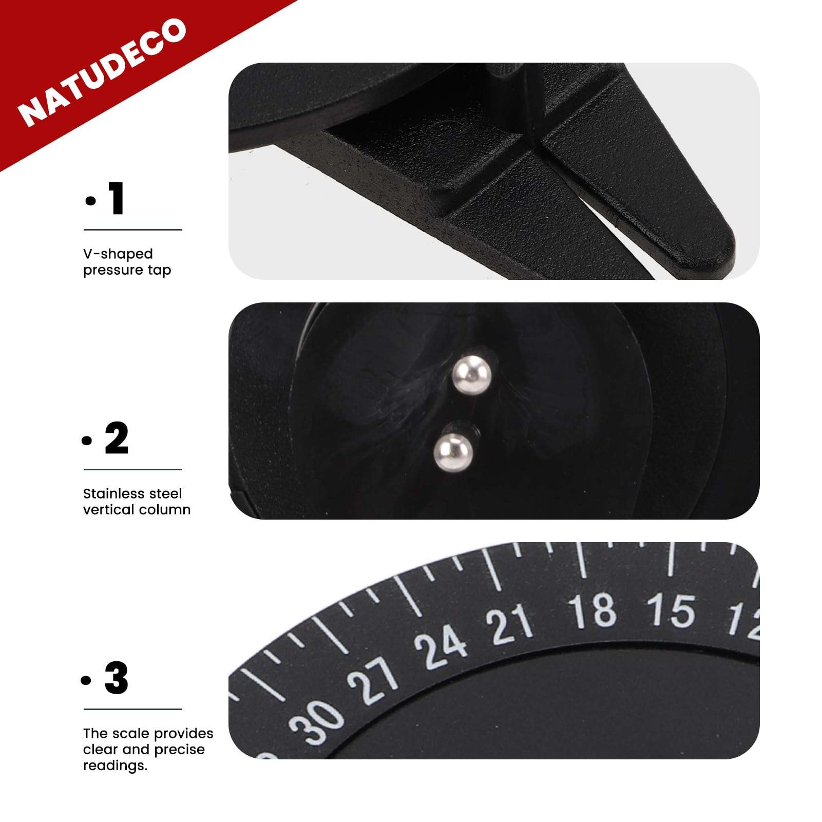 Natudeco Badminton Racket Tension Calibrator Badminton String Tension Tester Accurate Measurement Pressure Value Stringmeter Tennis String Tension Meter for Players and Professionals 4