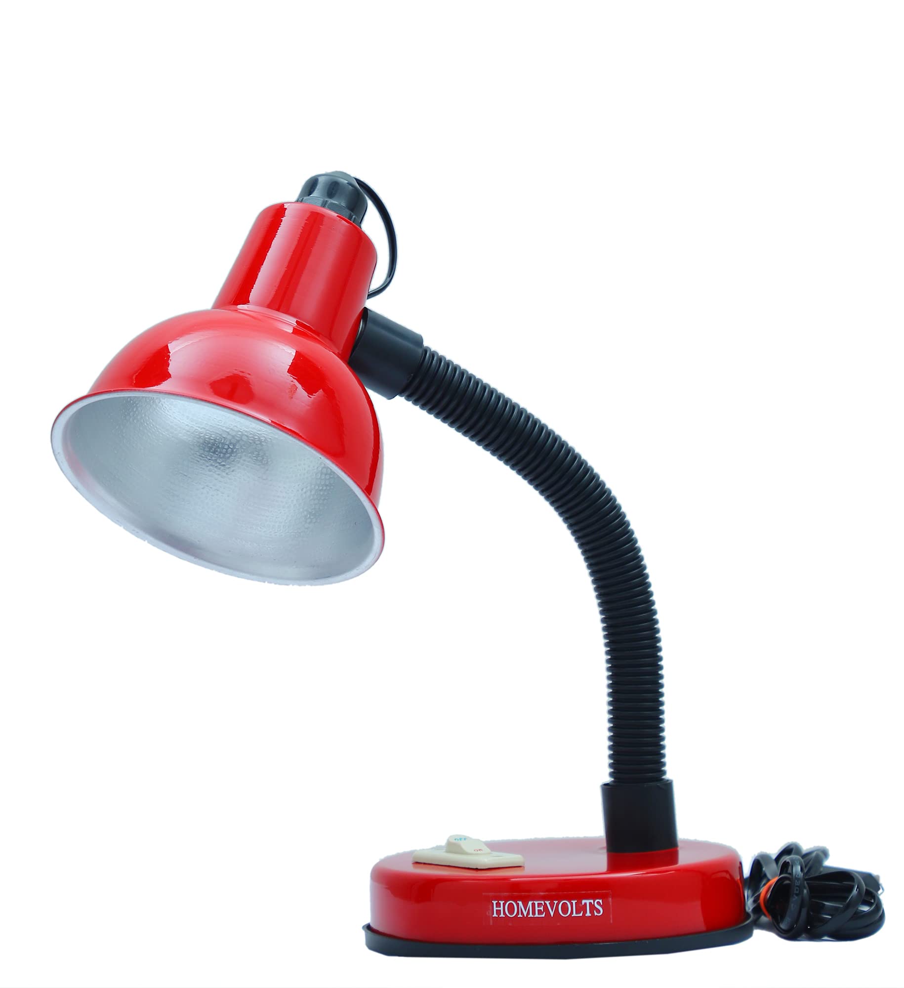 HOMEVOLTS Reading and Studying Desk Table Lamp (Red) 1