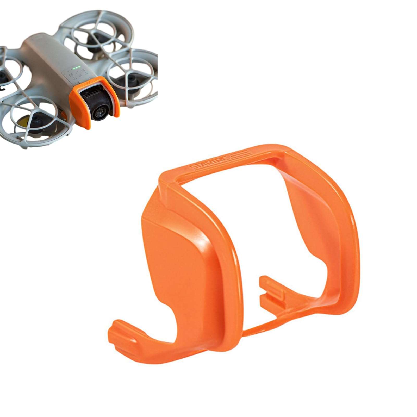Drone Lens Bumper Guard for DJI Neo, Snap On Gimbal Bumper Guard, ABS Camera Lens Protector Guard Bar for DJI Neo Accessories (Orange) 1