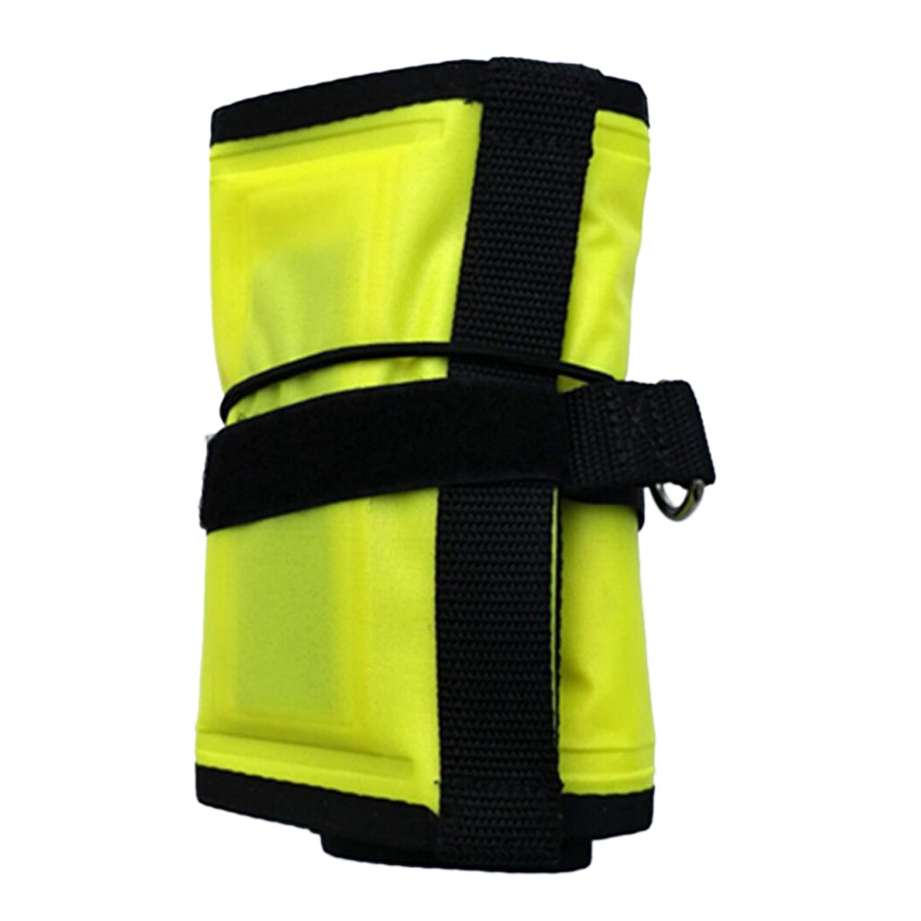 SHOVIAR Scuba Diving SMB Surface Marker Buoy Tube & Reflective Tape Fluo Green(4FT) 4
