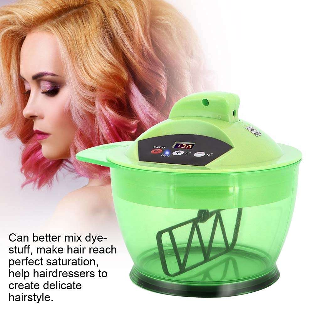 Coloring Hair Color Bowl Electric Color Mixer Hair Salon Color Mixer Mixing Bowl, Electric Hair Cream Bowl Mixers Tool[green] 5