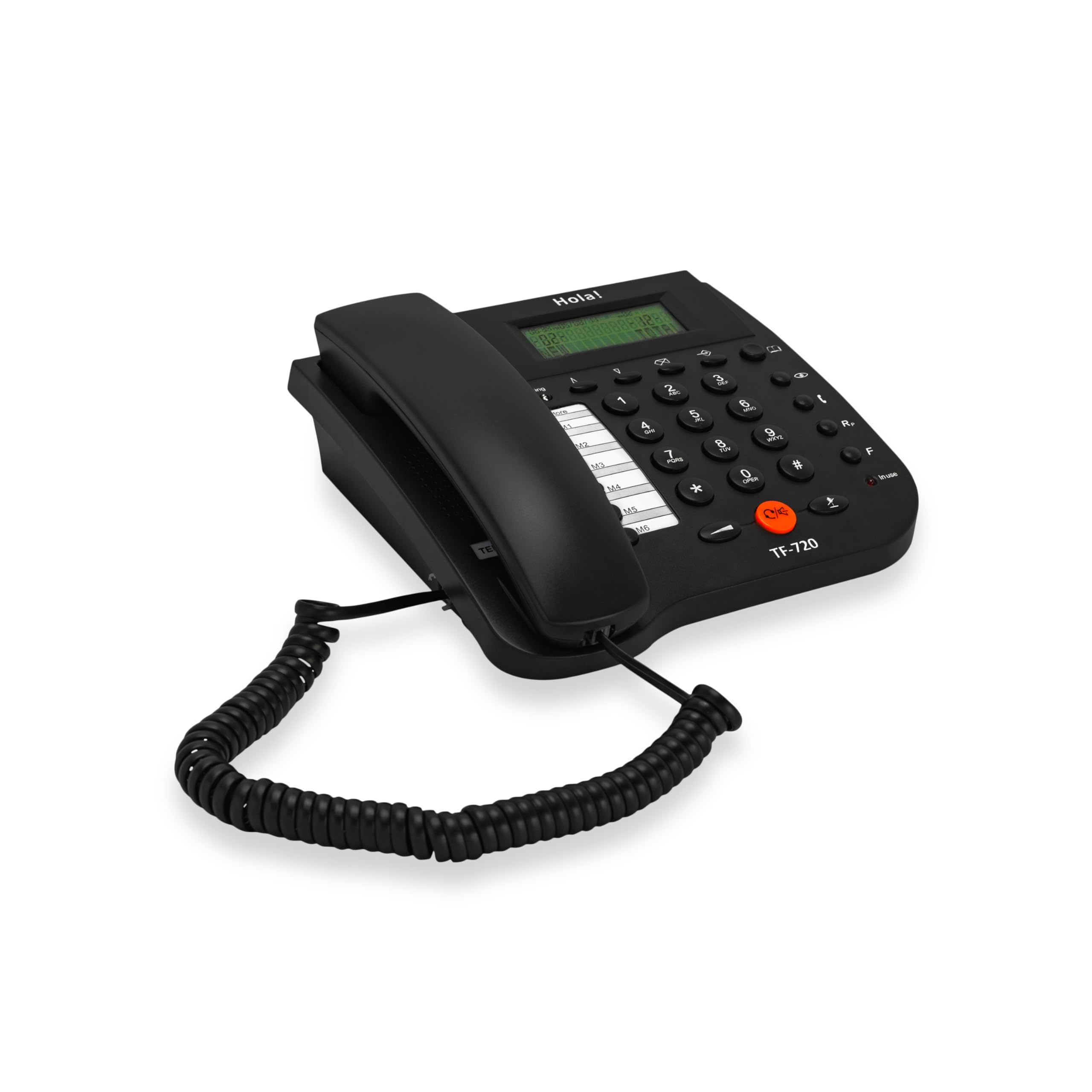 Hola! TF 720 CLI Phone with Memory and Phone Book, & Speaker Phone (Black) (Black) 6