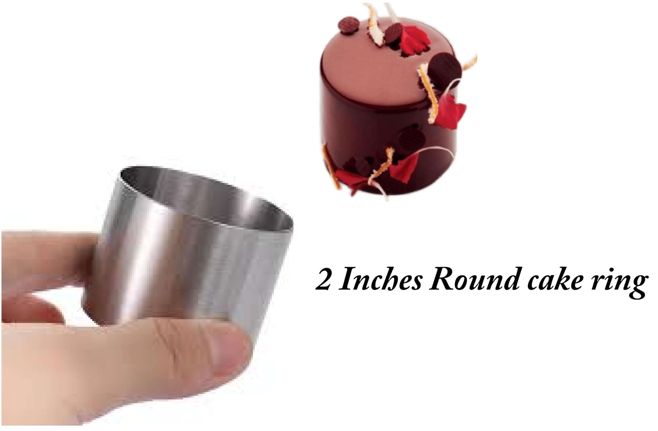 Best Baking Utensils Cake Cutter 2 Inch Round Stainless Steel Cake/Cookie/Pastry/Biscuit/Muffin/Mousse Cake/Mini Cake Cutter 5