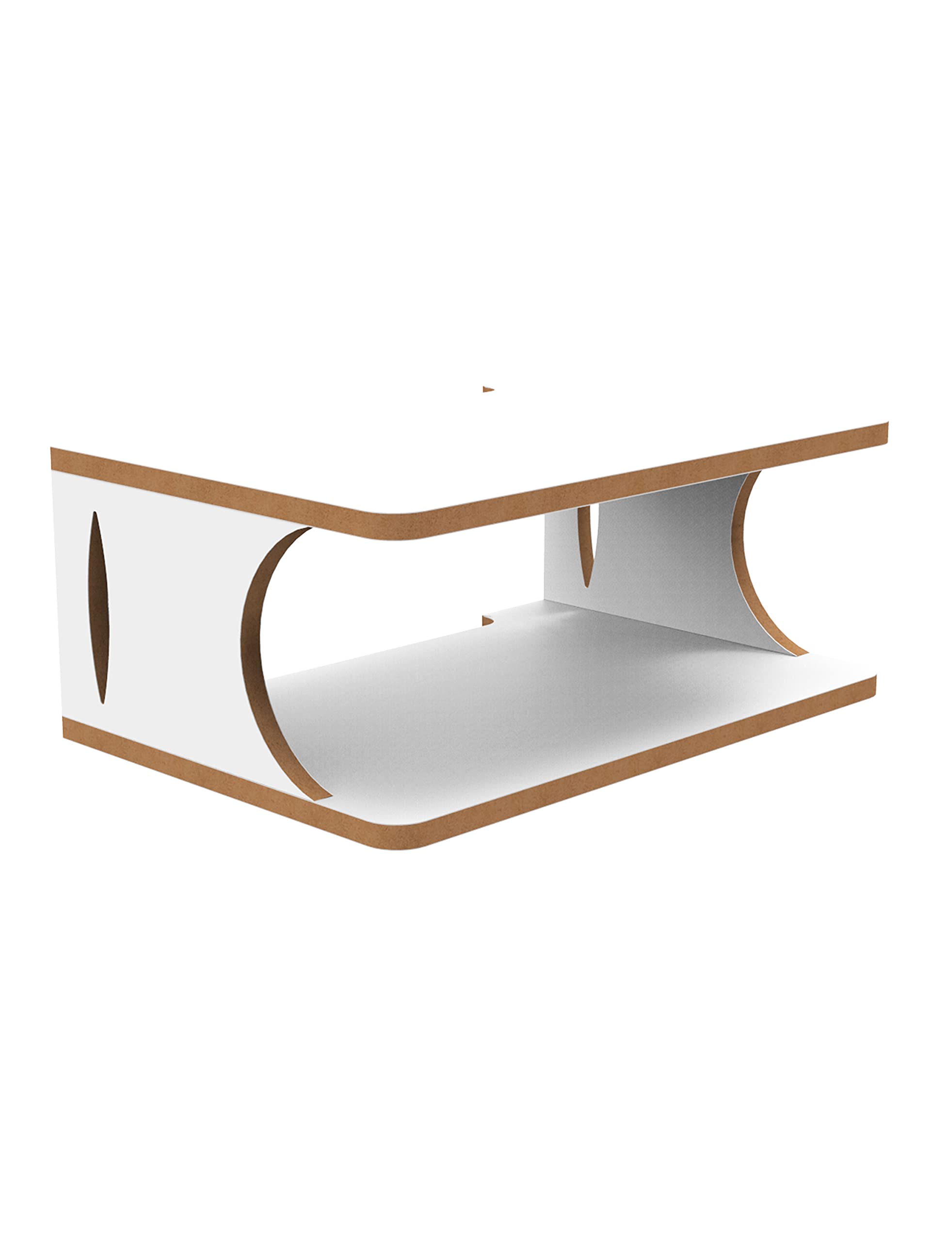 Home Sparkle Engineered Wood Set Top Box Stand Wall Mount for Home Wall Shelf for Holding Speakers WiFi Router Game Console Remote Streaming Device (Carved 18) 6