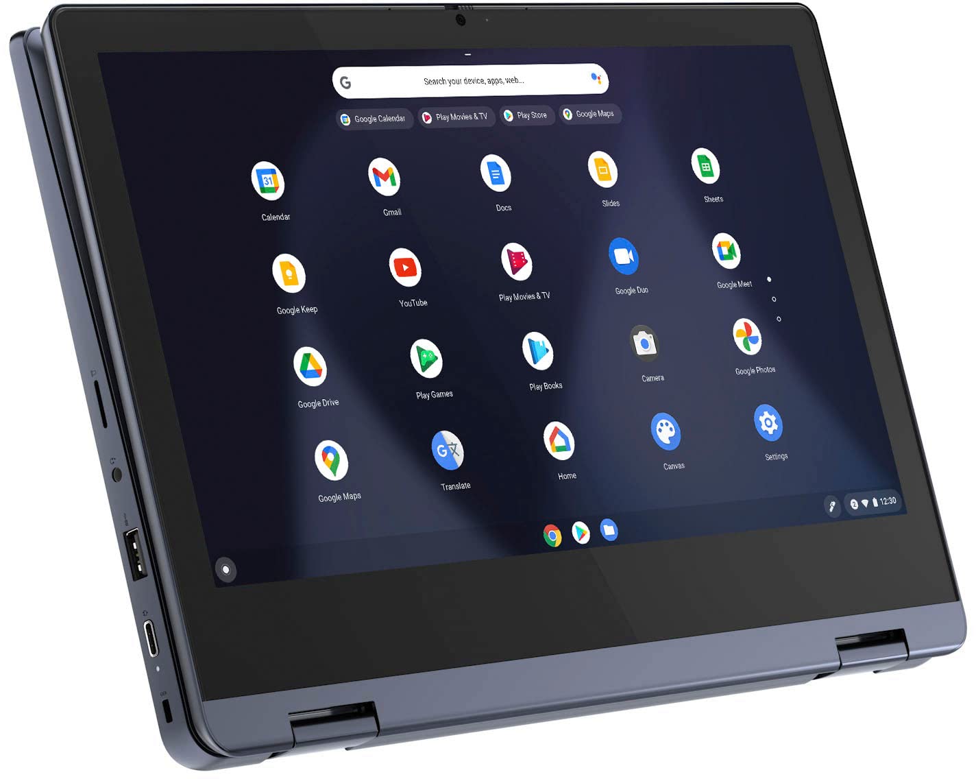 2022 Lenovo Flex 3 11" 2-in-1 IPS Touchscreen Chromebook Laptop MediaTek MT8183, 4GB Memory, 192GB Storage (64GB eMMC Plus 128GB Card) WiFi 6, Bluetooth, Webcam, Chrome OS - Abyss Blue| TECL Bundle 6