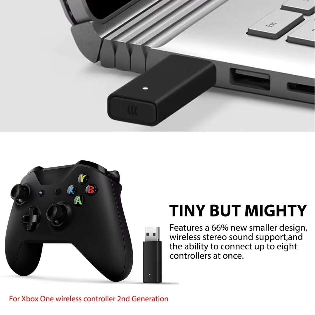 New Upgraded Upgraded USB Adapter for Xbox One 2nd Generation Controller PC Wireless Adapter 3