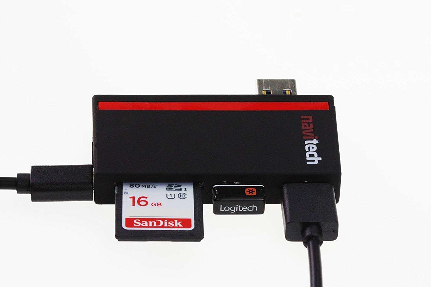 Navitech 2 in 1 Laptop/Tablet USB 3.0/2.0 HUB Adapter/Micro USB Input with SD/Micro SD Card Reader Compatible with Alienware AREA-51M Gaming 17.3 Inch Laptop 4