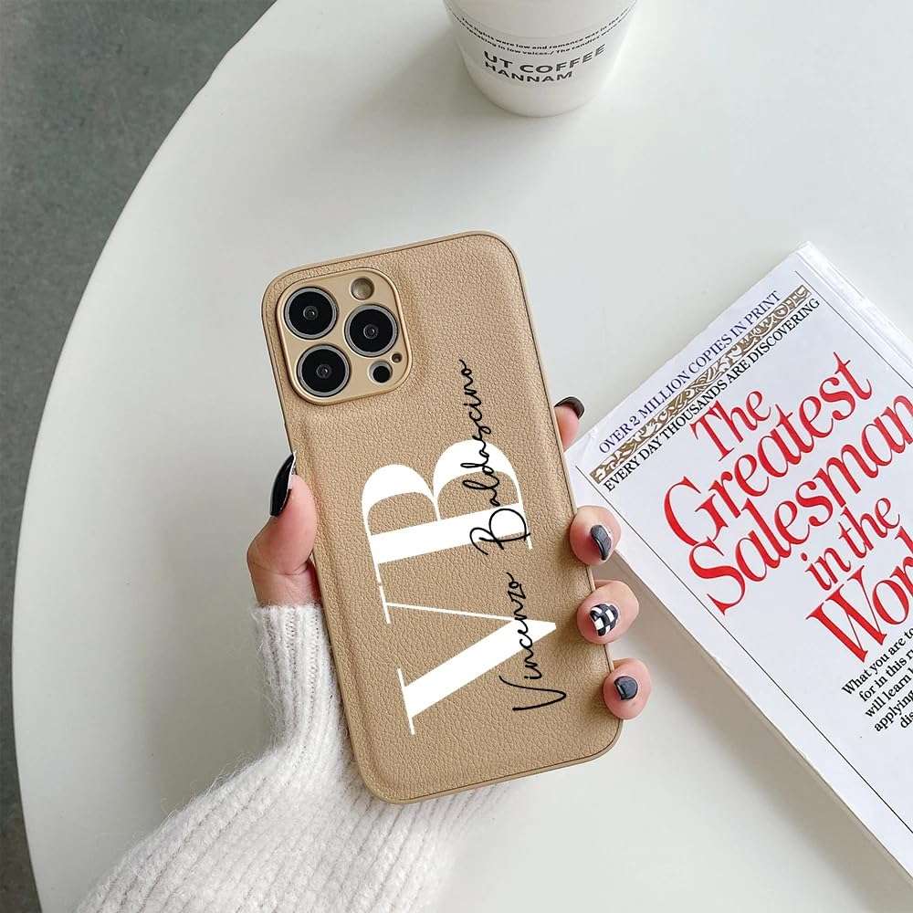 Pink Case For iPhone 13 Pro Max - Custom Name Phone Case For iPhone 13 - Cute iPhone 13 Pro Case - Protective Leather Case For iPhone 15, 14, 12, 11 Pro - Name, Initial, Heart Design, Gift For Her 6