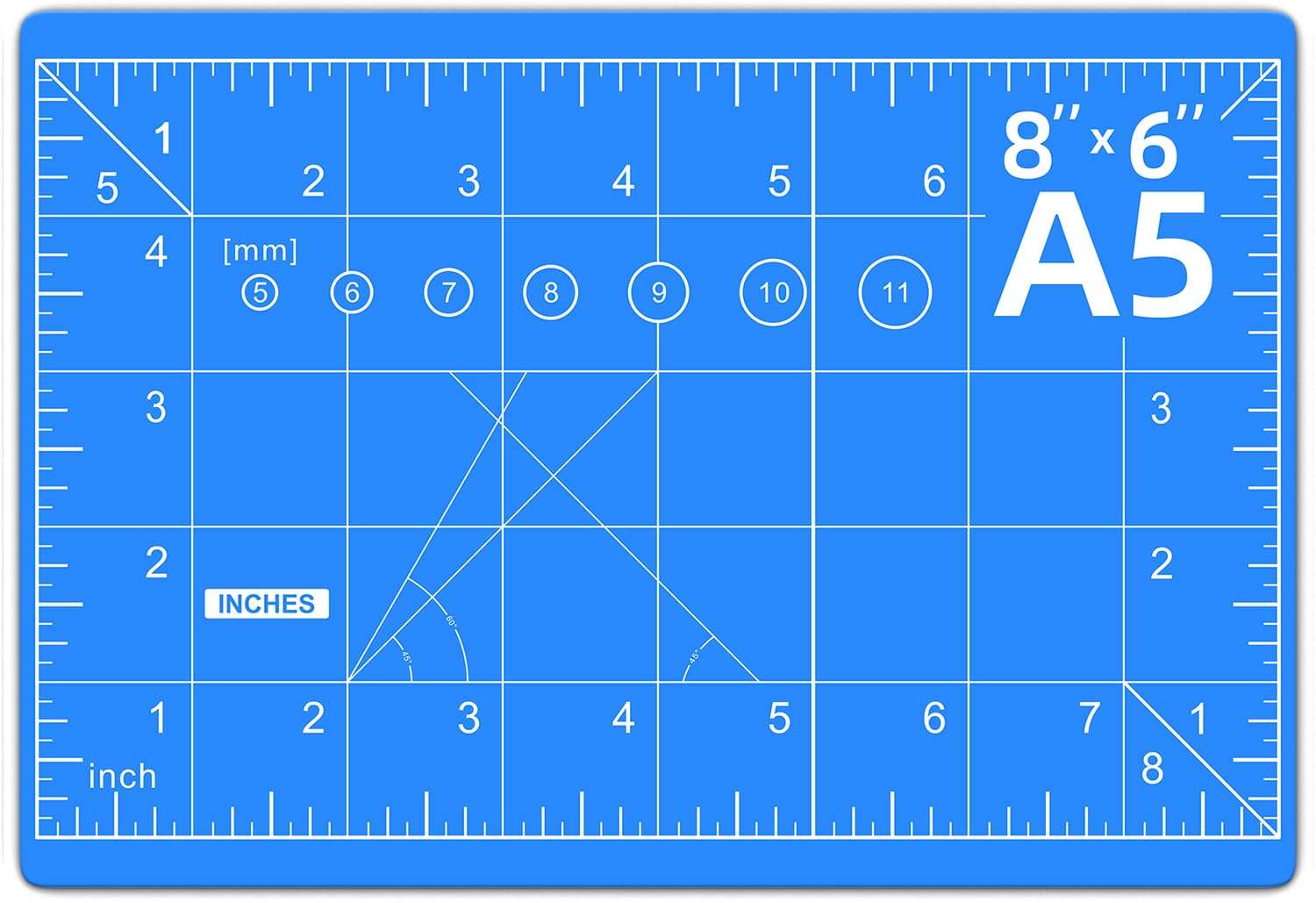 DIYSELF 1 Pcs Craft Knife Hobby Knife with 20 Pcs Stainless Steel Blades Kit and Blue Cutting Mat 6in×8in (Silver) 6