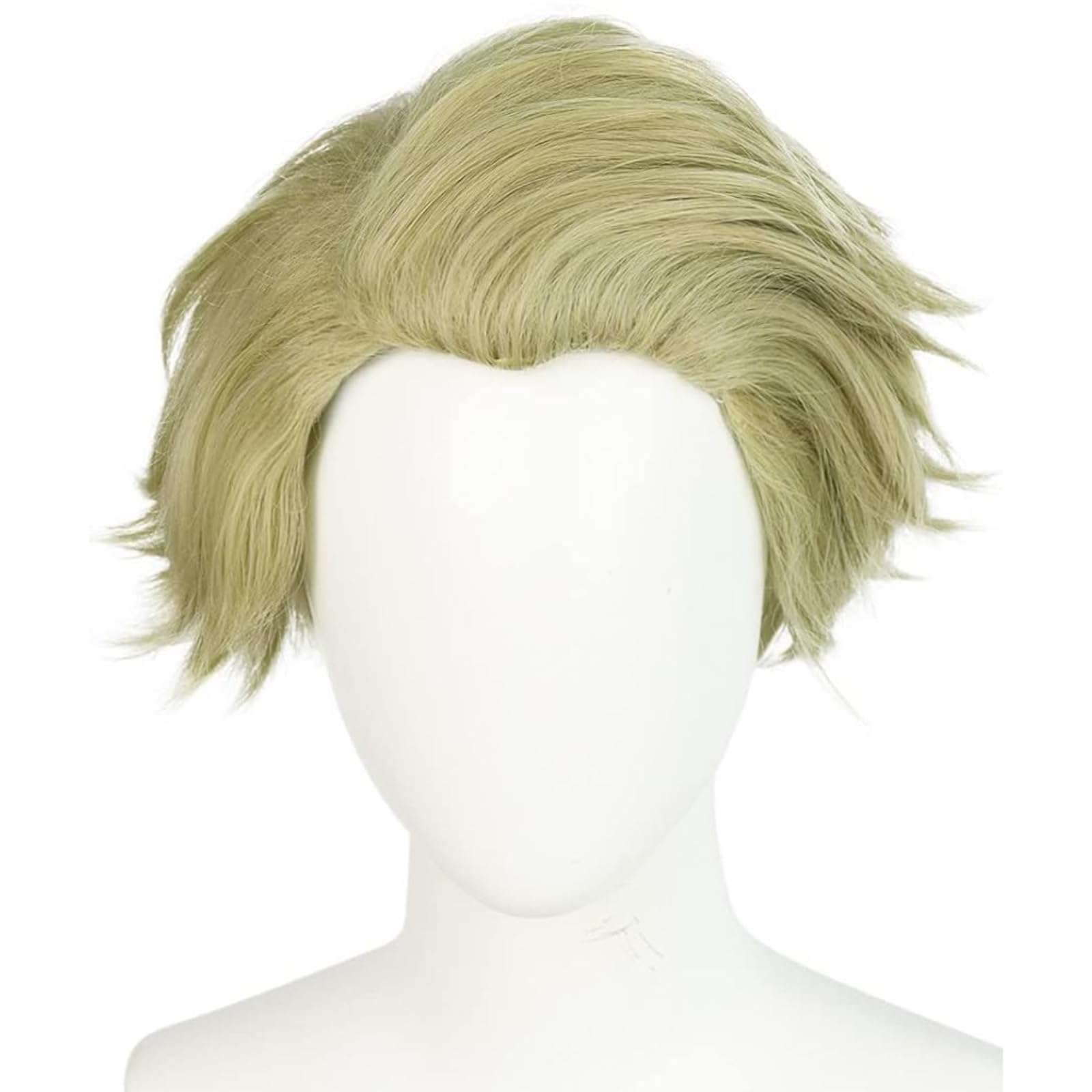ANOGOL Wig Cap+ Multi-Color Wigs Short Straight Cosplay Wig White and Black Synthetic Wigs for Movie Costume Wig for Halloween Party 2