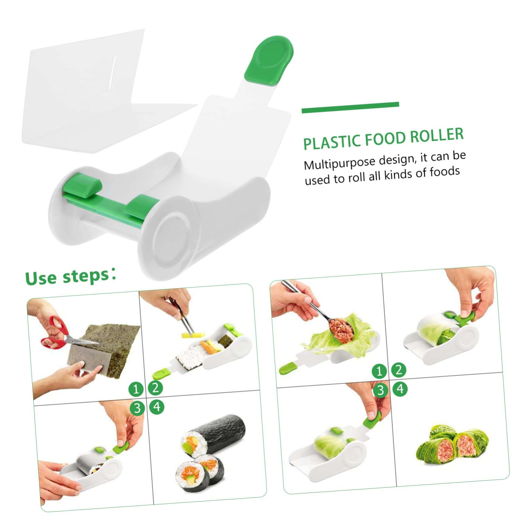 RORPOIR Sushi Tool Vegetable Meat Rolling Tool Spring Roller for Food Simple Sushi Machine Convenient Vegetable Roller Useful Kitchen Gadget 6