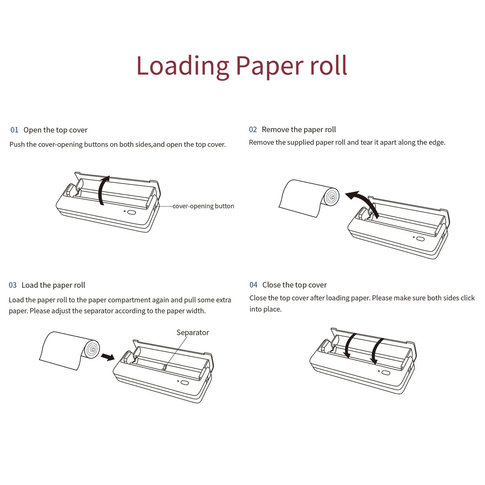 A4 Thermal Paper 2 Rolls, 8.3 Inch Width A4 Thermal Printer Paper, Thermal Paper for MT890 Printer, A4 Size(210mm Width/7M Long) 5