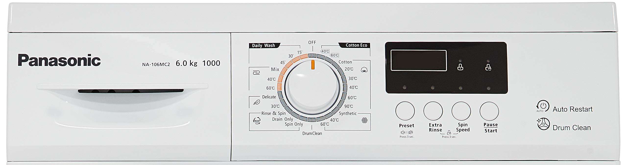 Panasonic 6 kg Fully-Automatic Front Loading Washing Machine (NA-106MC2W01, White, Inbuilt Heater) 4