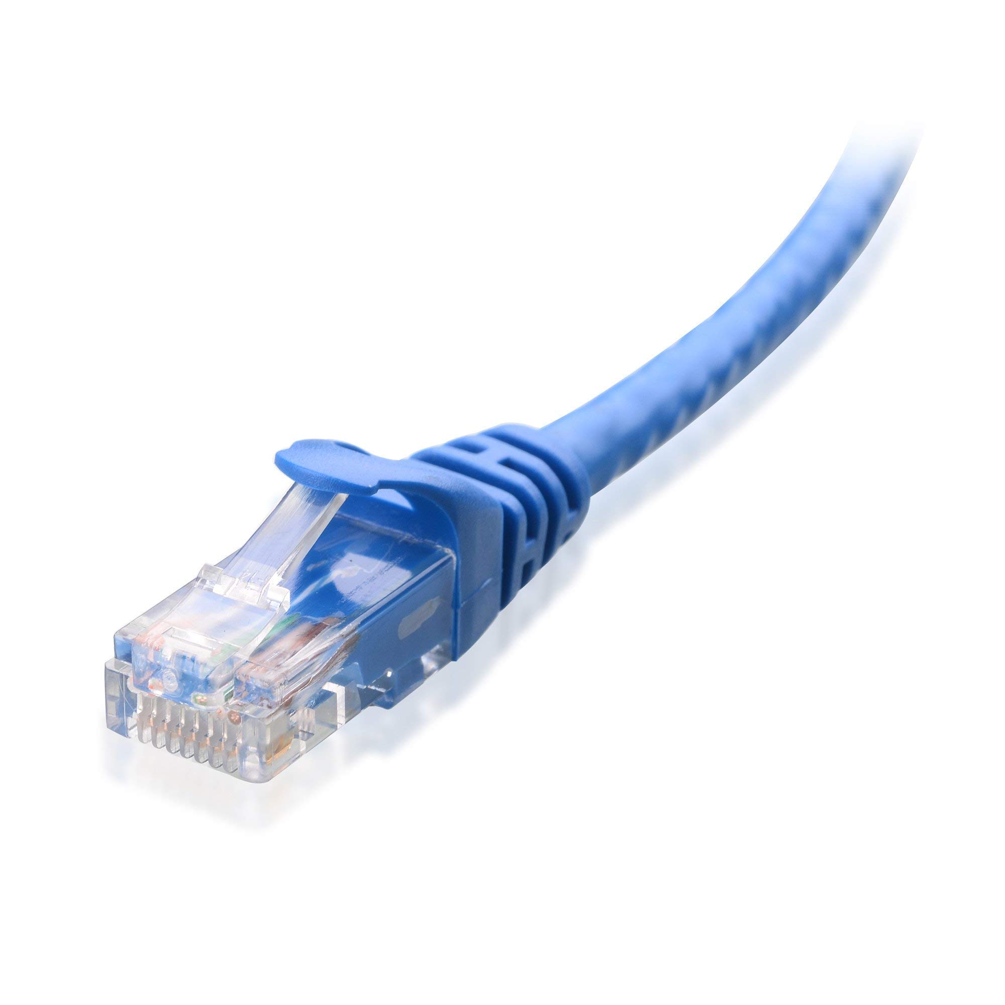 Cable Matters Snagless Cat6 Ethernet Cable (Cat6 Cable, Cat 6 Cable) in Blue 20 ft & Cat6 Flat Ethernet Cable in White 50 ft 3